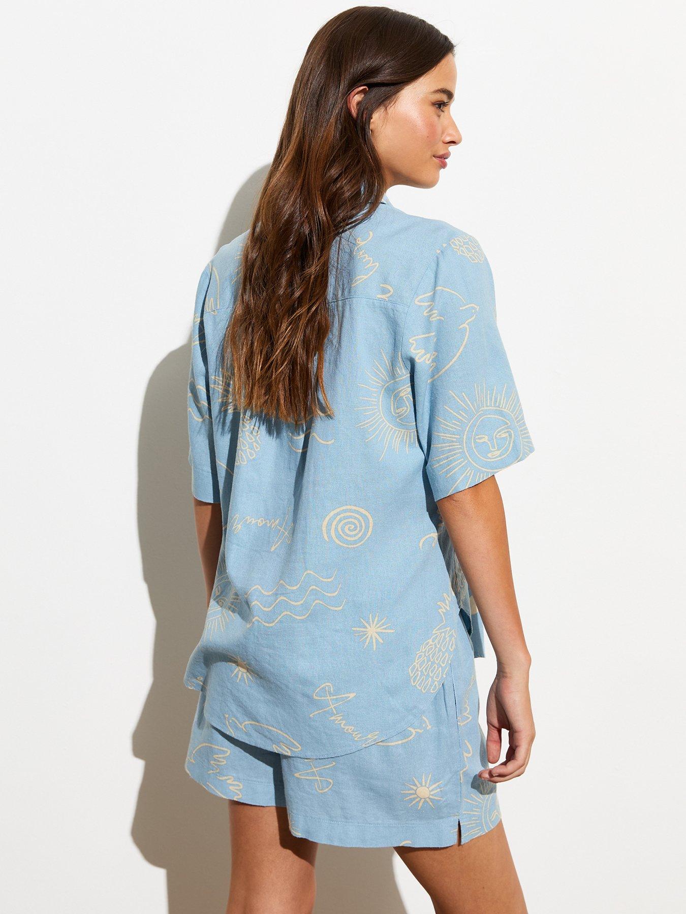 new-look-blue-linen-blend-illustration-print-shirtstillFront