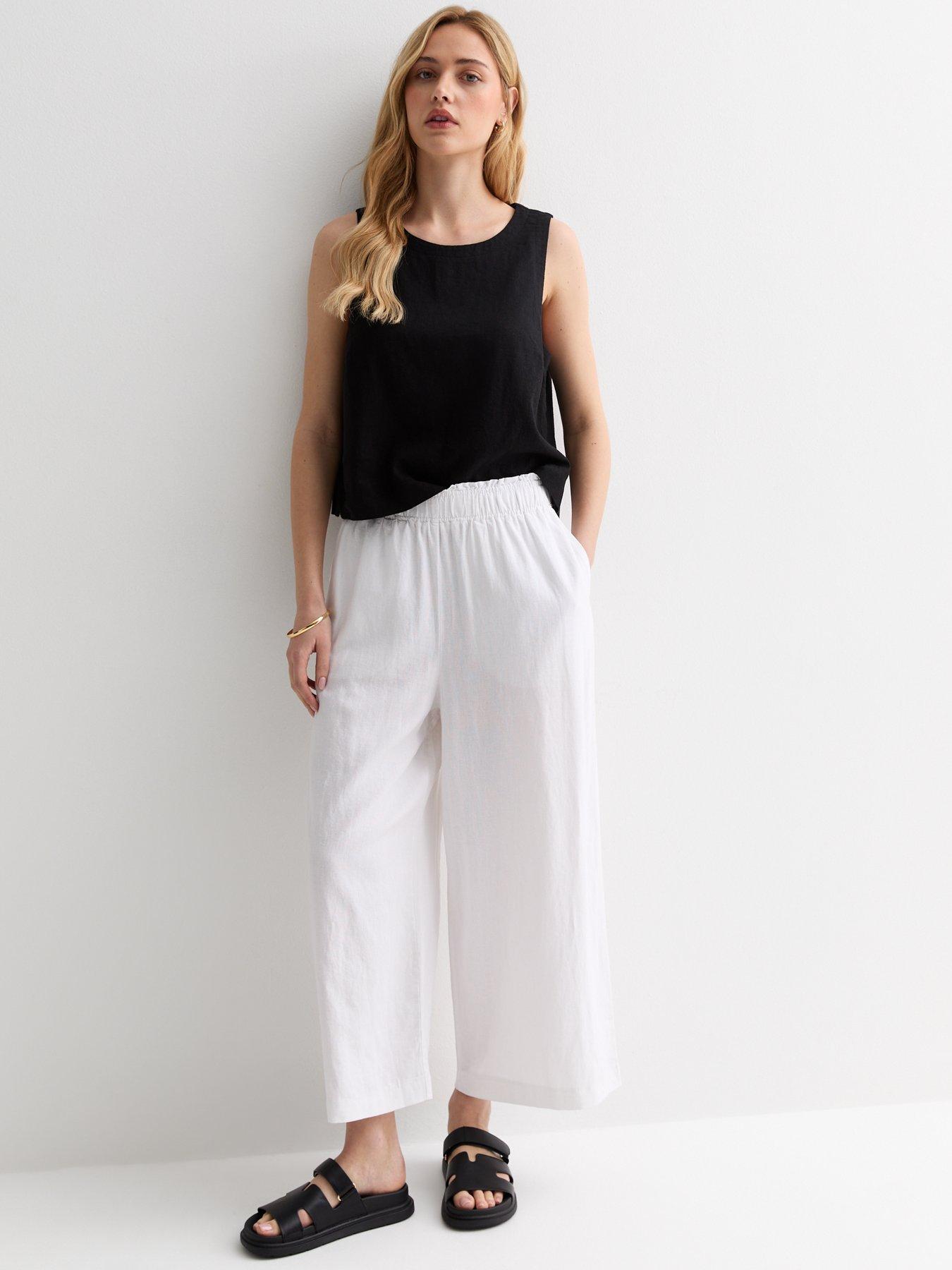 new-look-white-linen-blend-crop-wide-leg-trousers