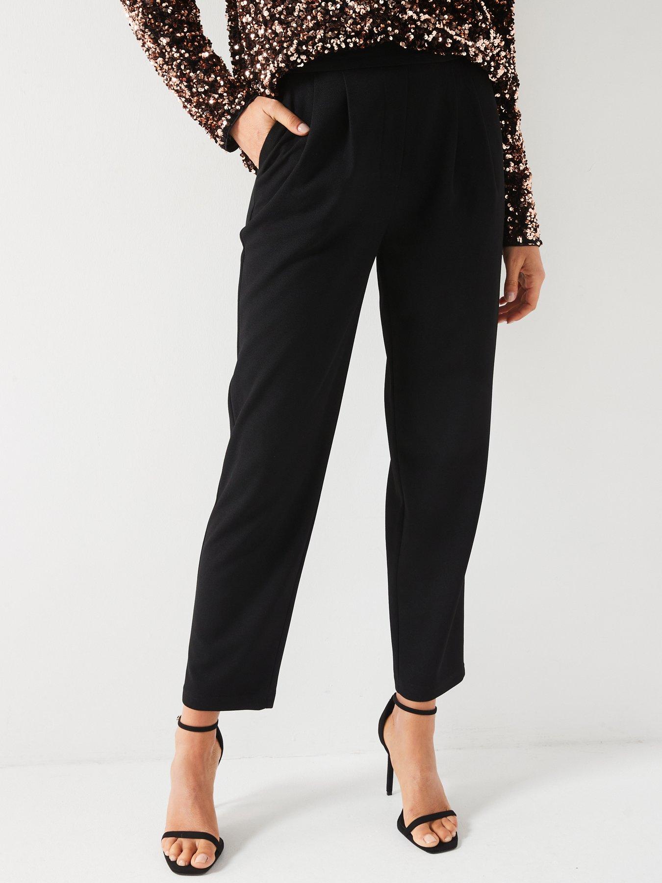 everyday-pull-on-smart-tapered-leg-trouser-blackfront