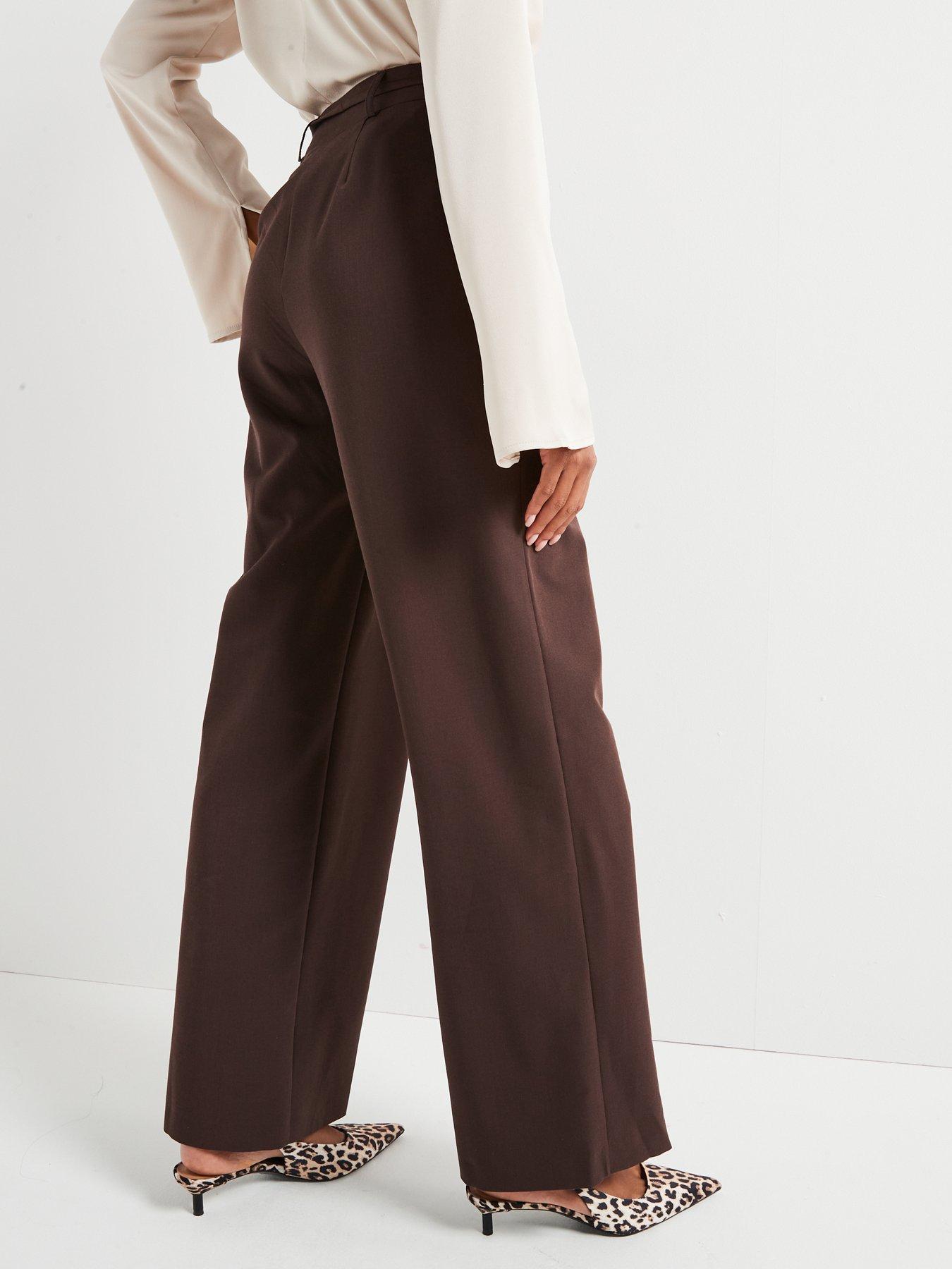 v-by-very-tie-side-waist-wide-leg-trouser-chocolatestillFront