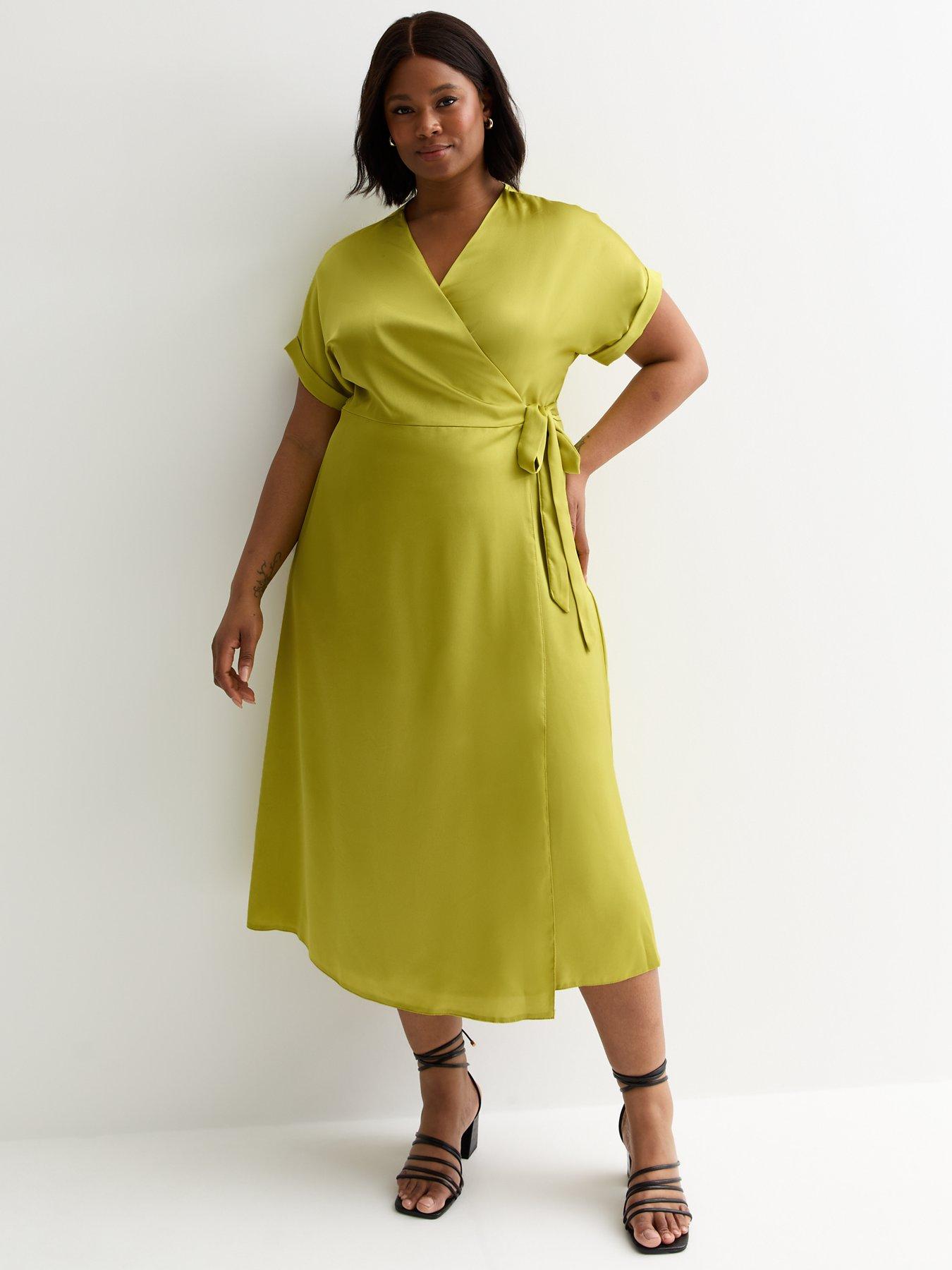 Light green wrap dress hotsell