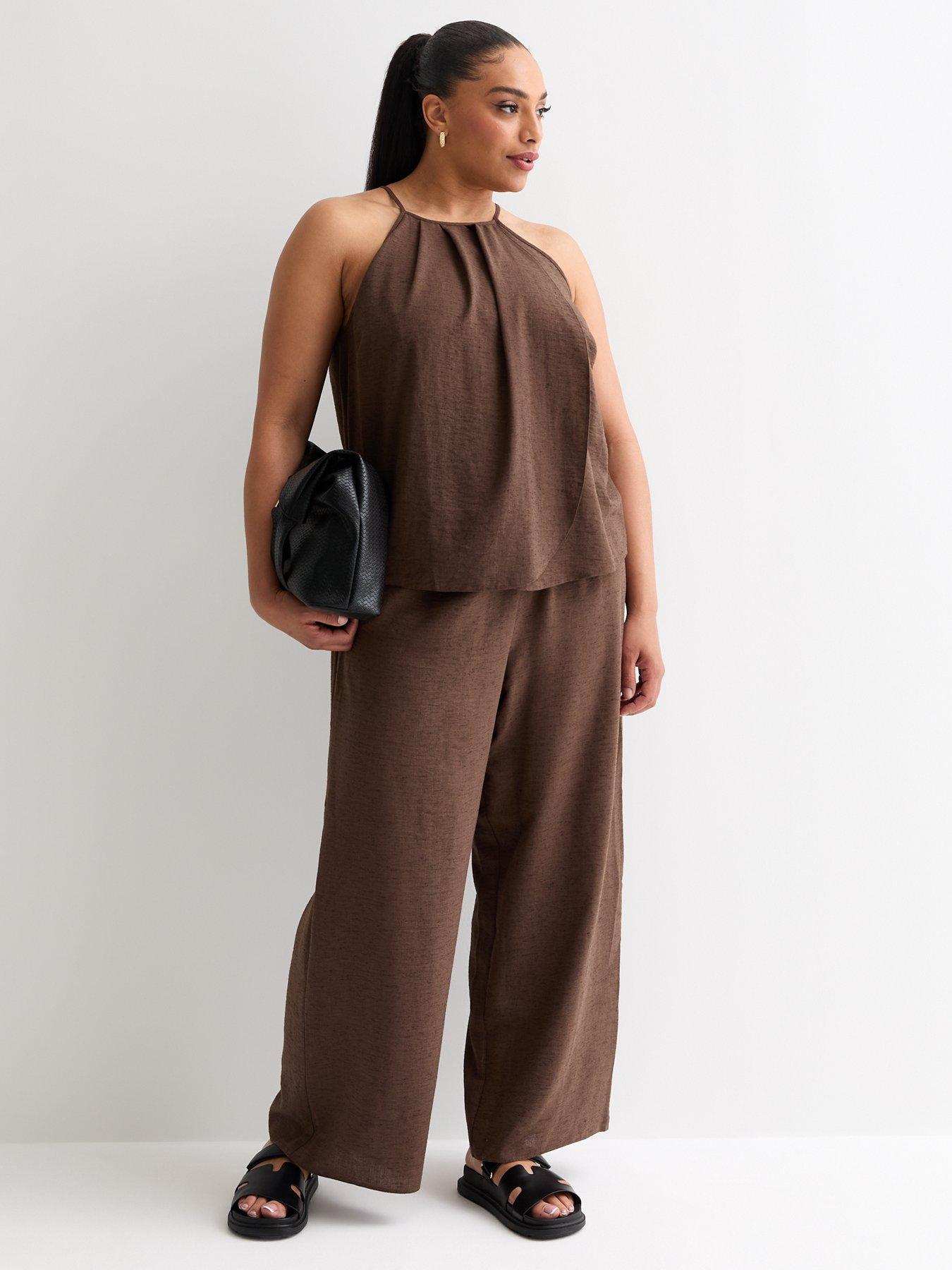 new-look-curves-dark-brown-wrap-front-linen-look-cami