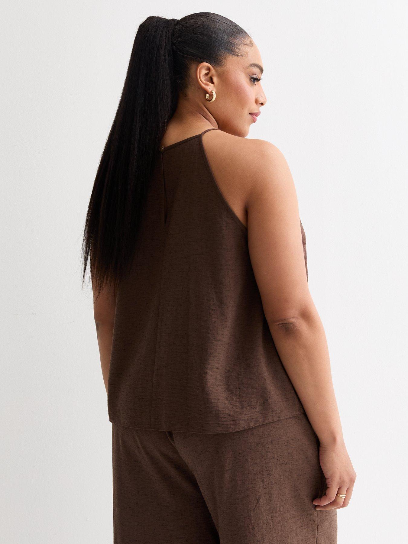 new-look-curves-dark-brown-wrap-front-linen-look-camistillFront