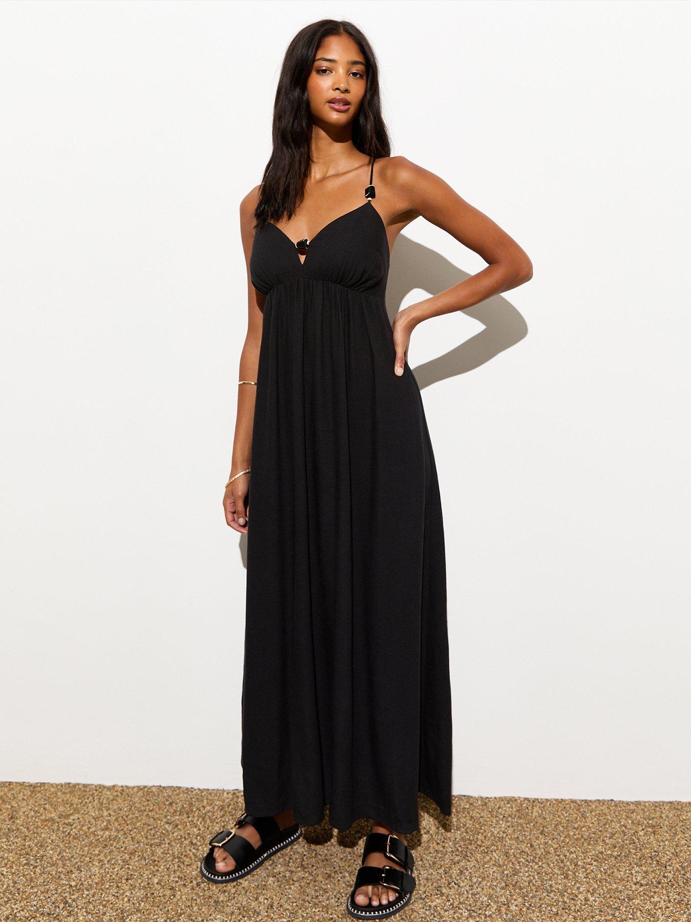 new-look-black-bead-embellished-midi-dressback