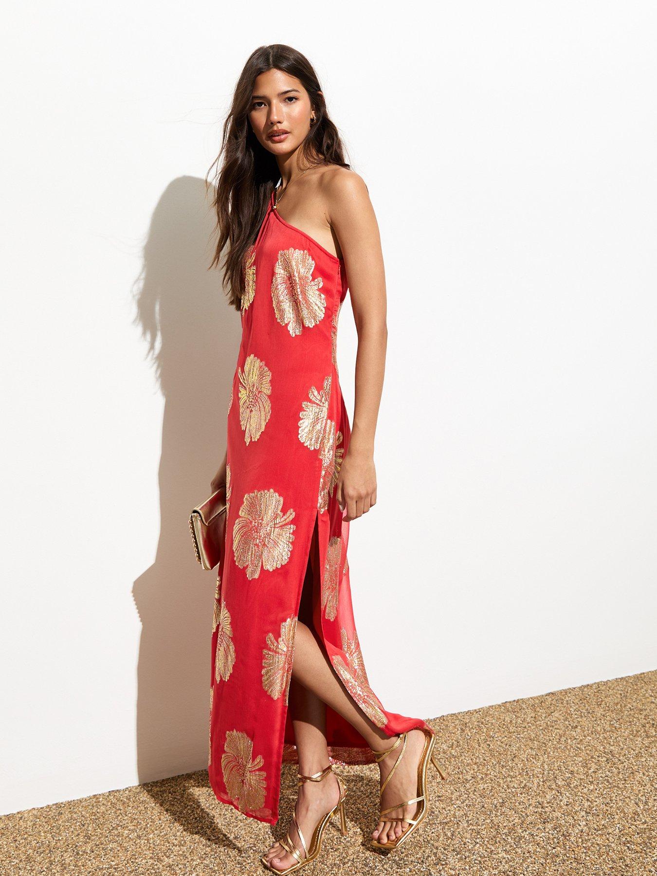 new-look-orange-one-shoulder-split-hem-maxi-dress