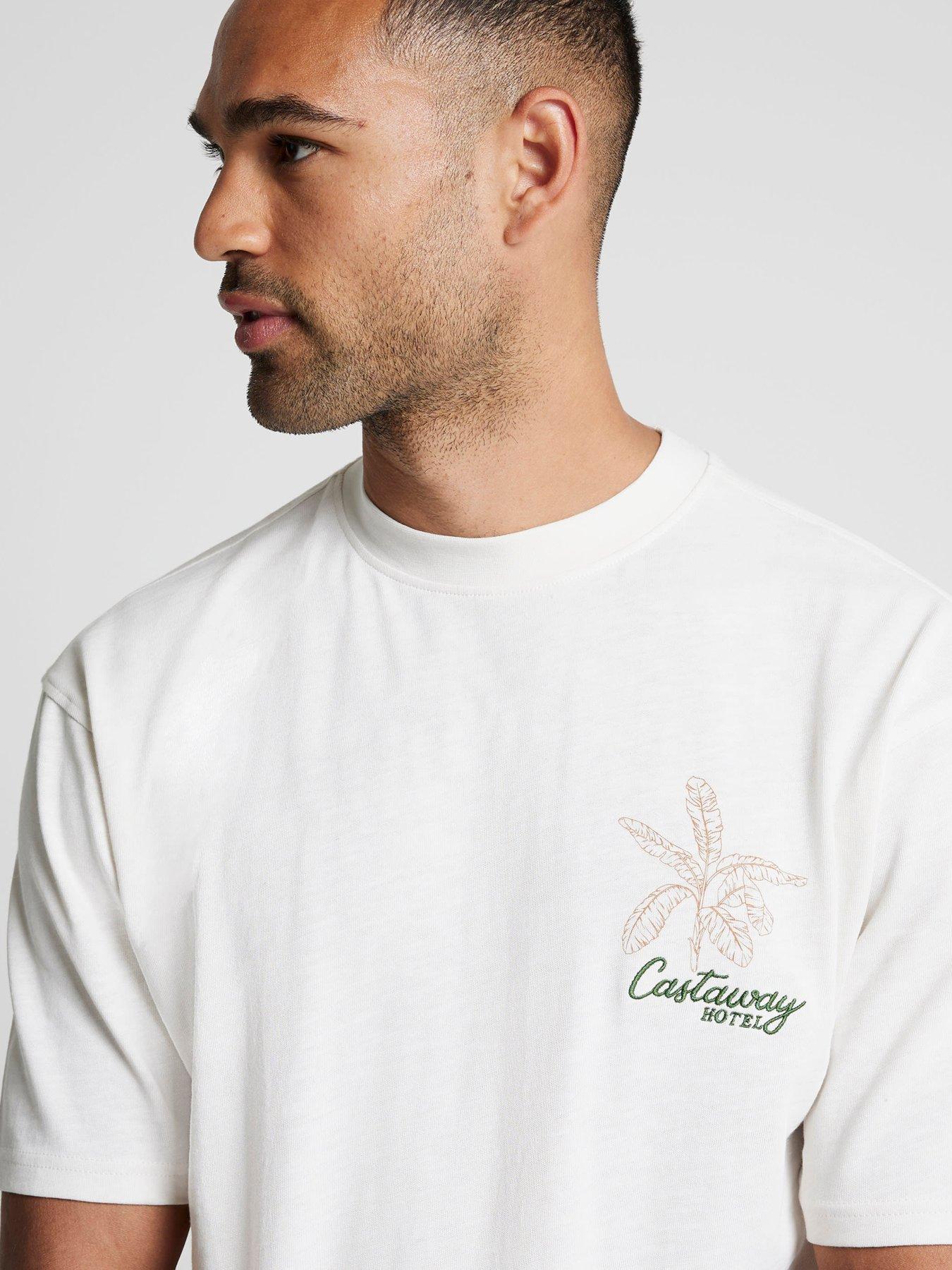 river-island-short-sleeve-regular-fit-castaway-leaf-slub-t-shirt-creamoutfit