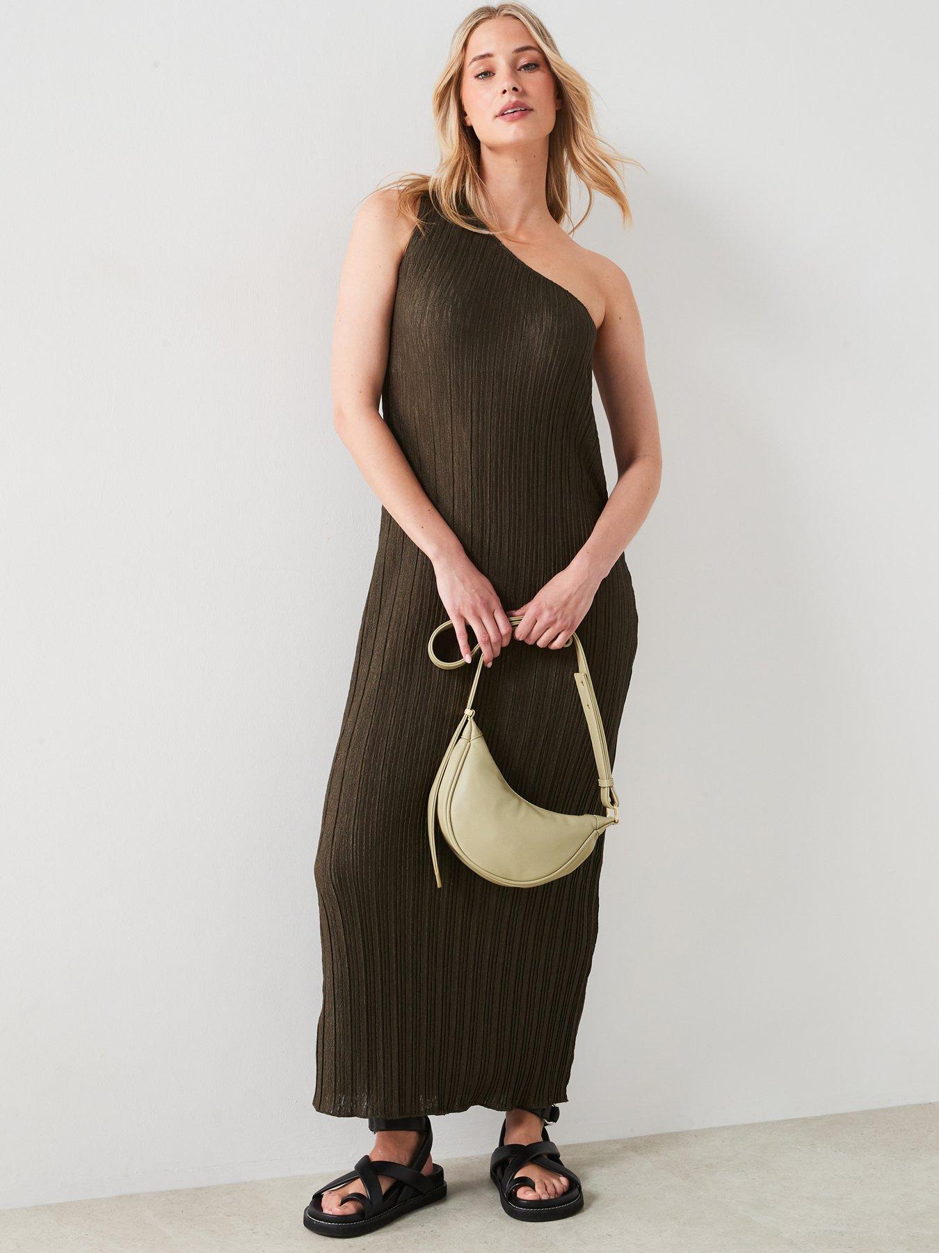 mango-asymmetrical-knit-dress-khaki