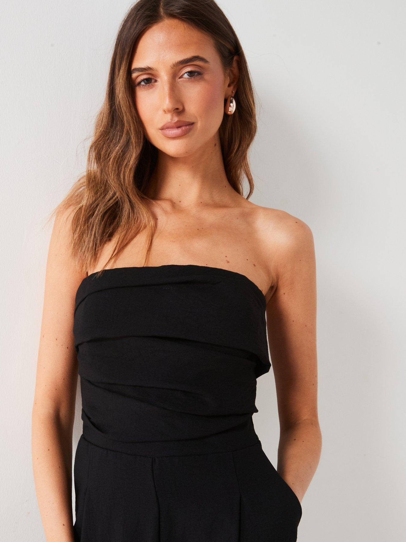 Image 4 of 5 of Mango Straight Design Side Zip Fastening Jumpsuit - Black