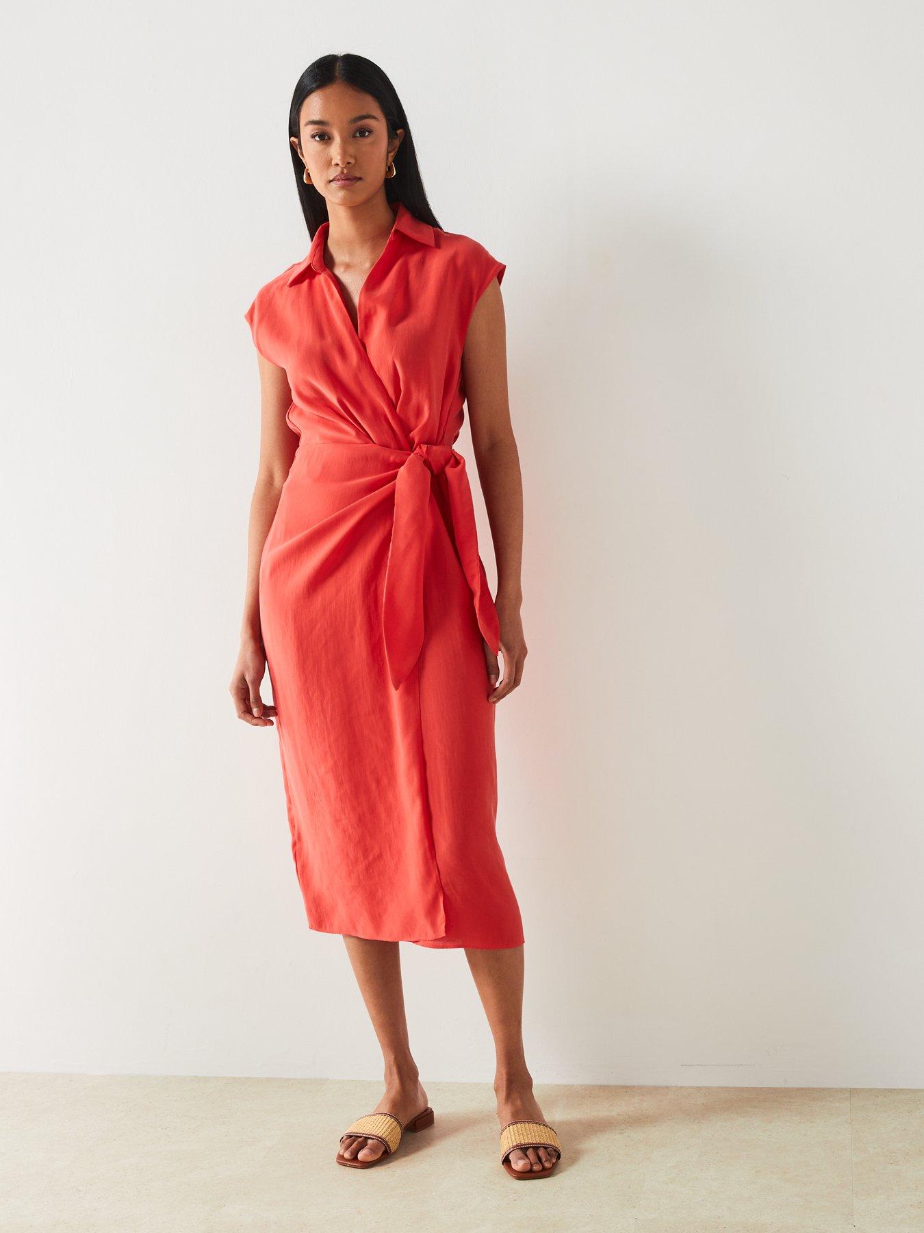 mango-red-shirt-style-short-sleeve-wrap-midi-dressback