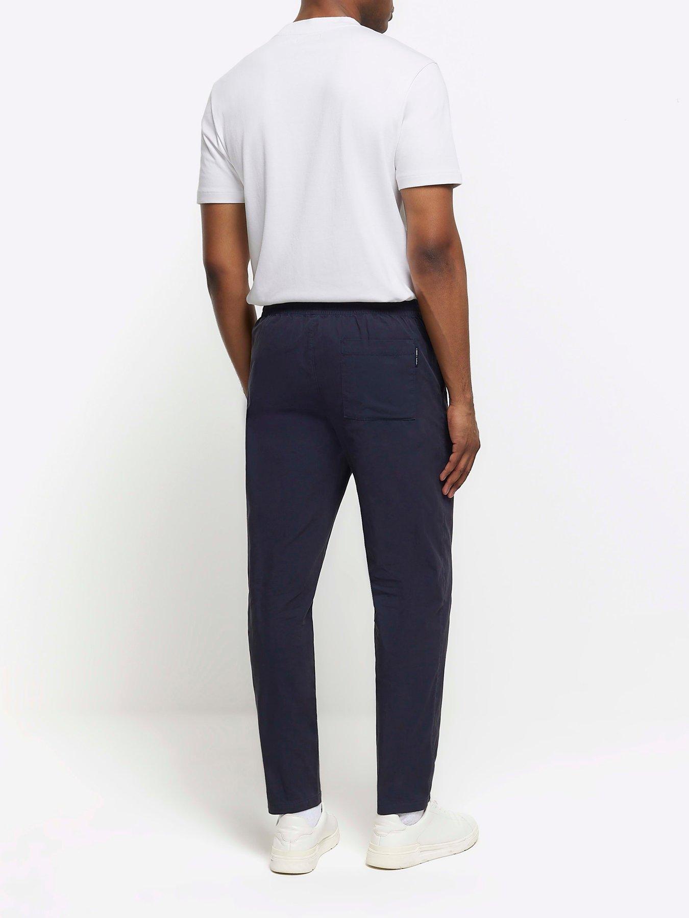 river-island-cassatt-pull-on-casual-trousers-navystillFront