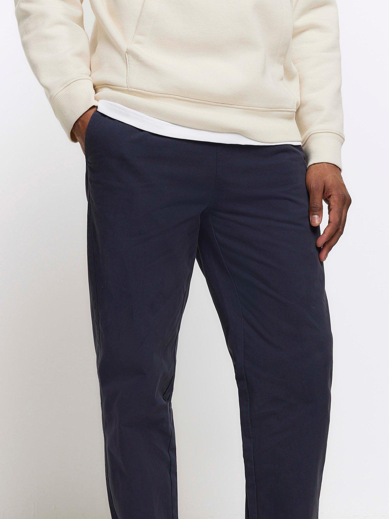 river-island-cassatt-pull-on-casual-trousers-navyoutfit