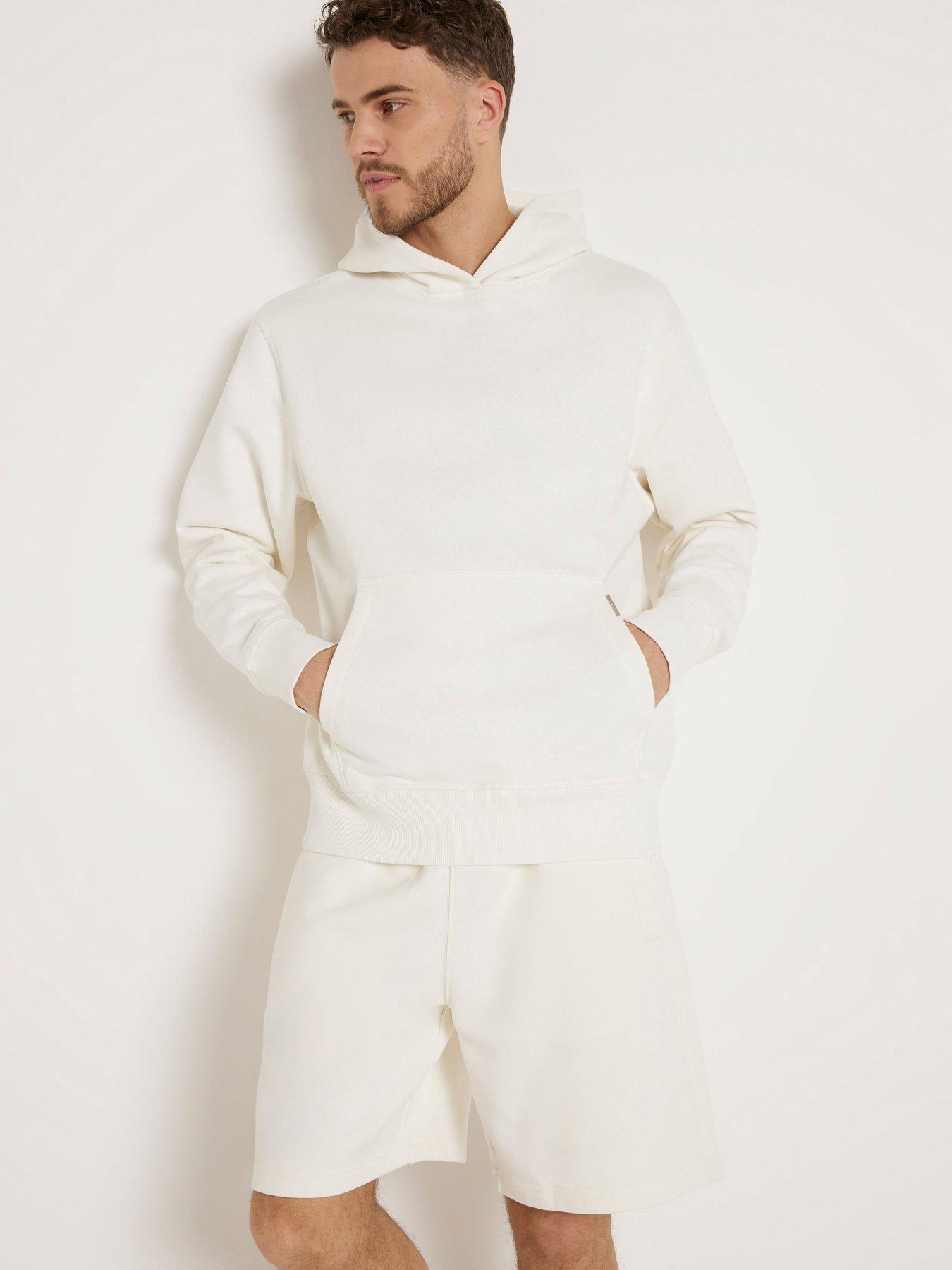 river-island-ecru-essential-loopback-hoodie-cream