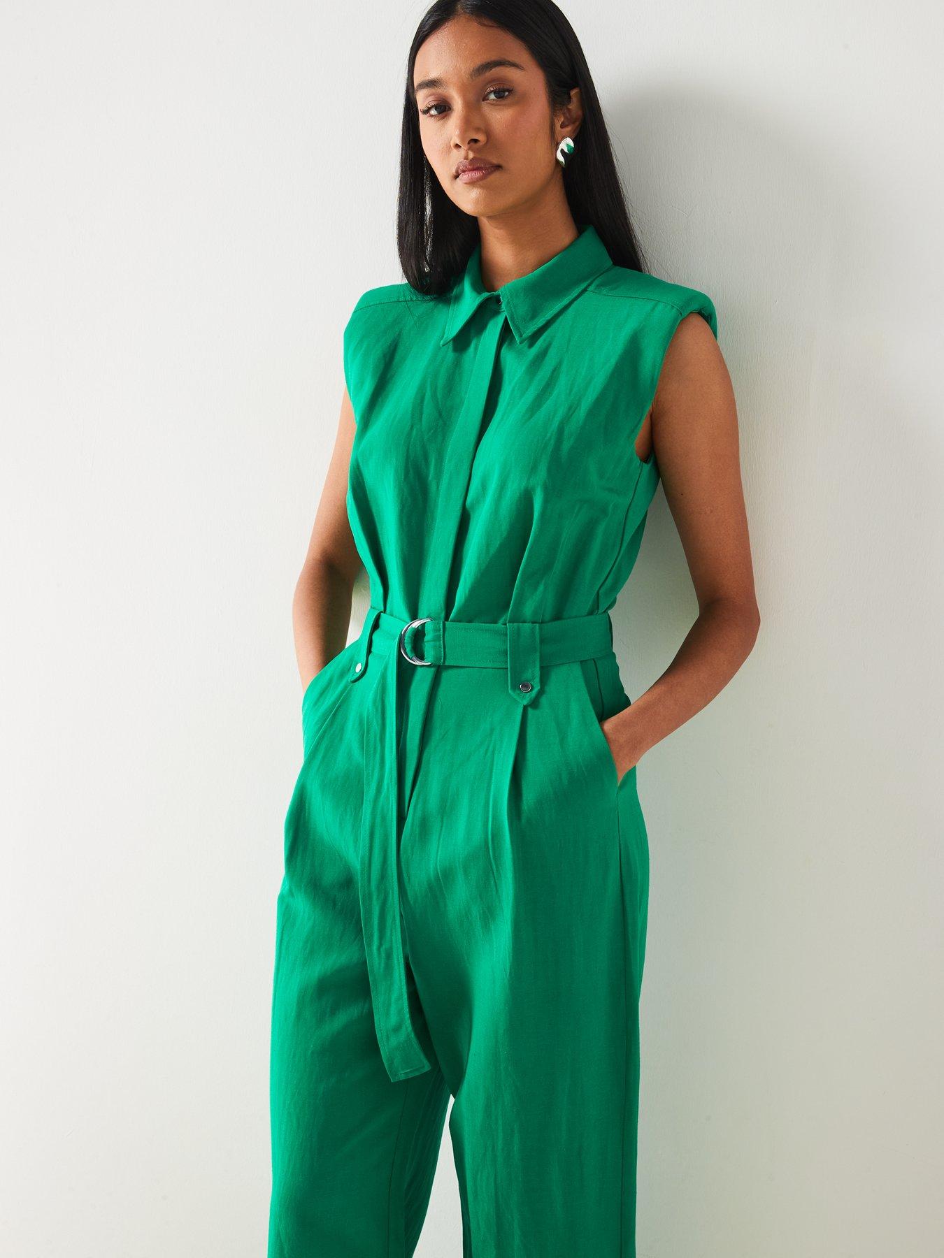 mango-green-collar-jumpsuit