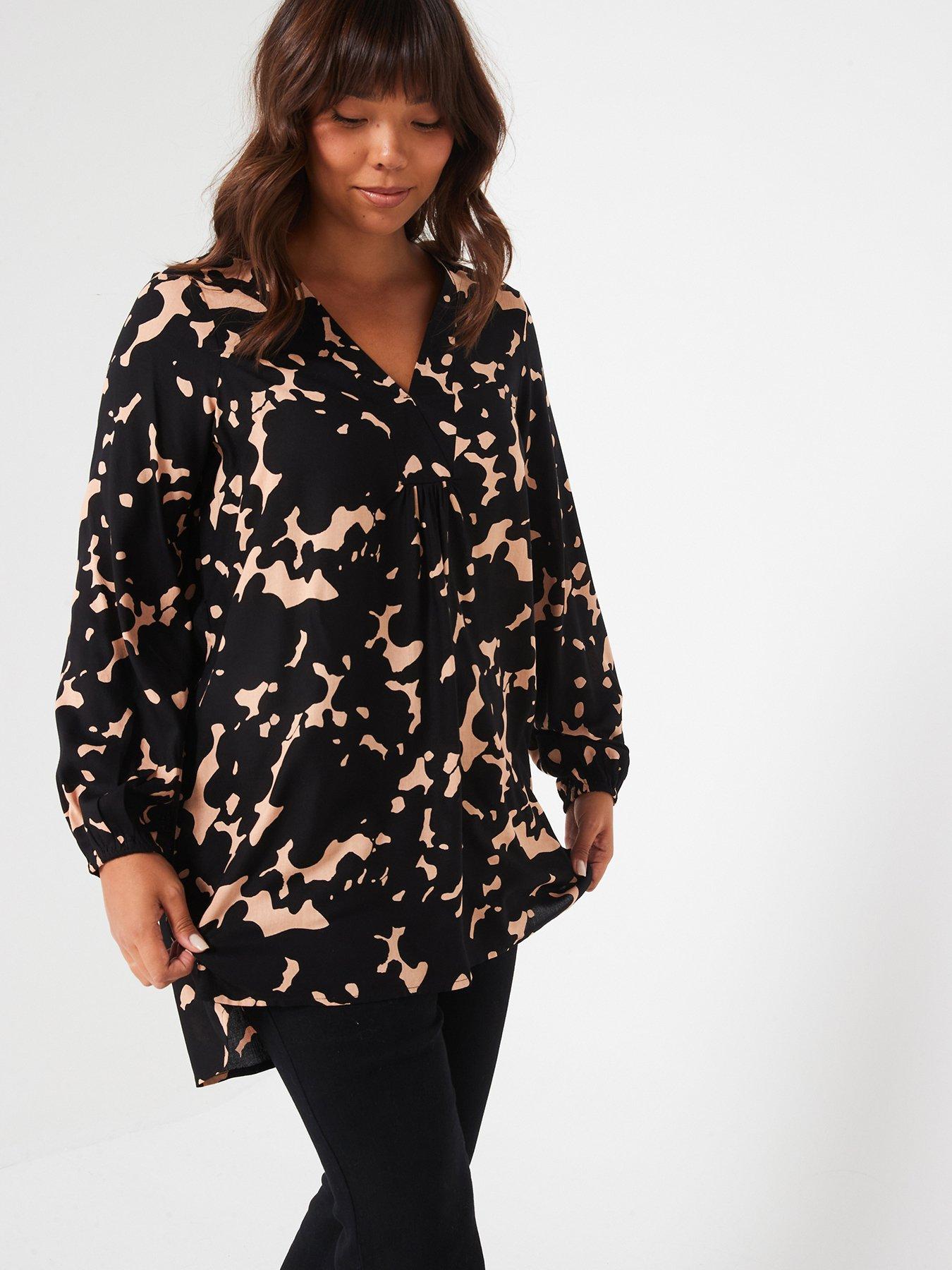 v-by-very-curve-longline-smock-blouse-print