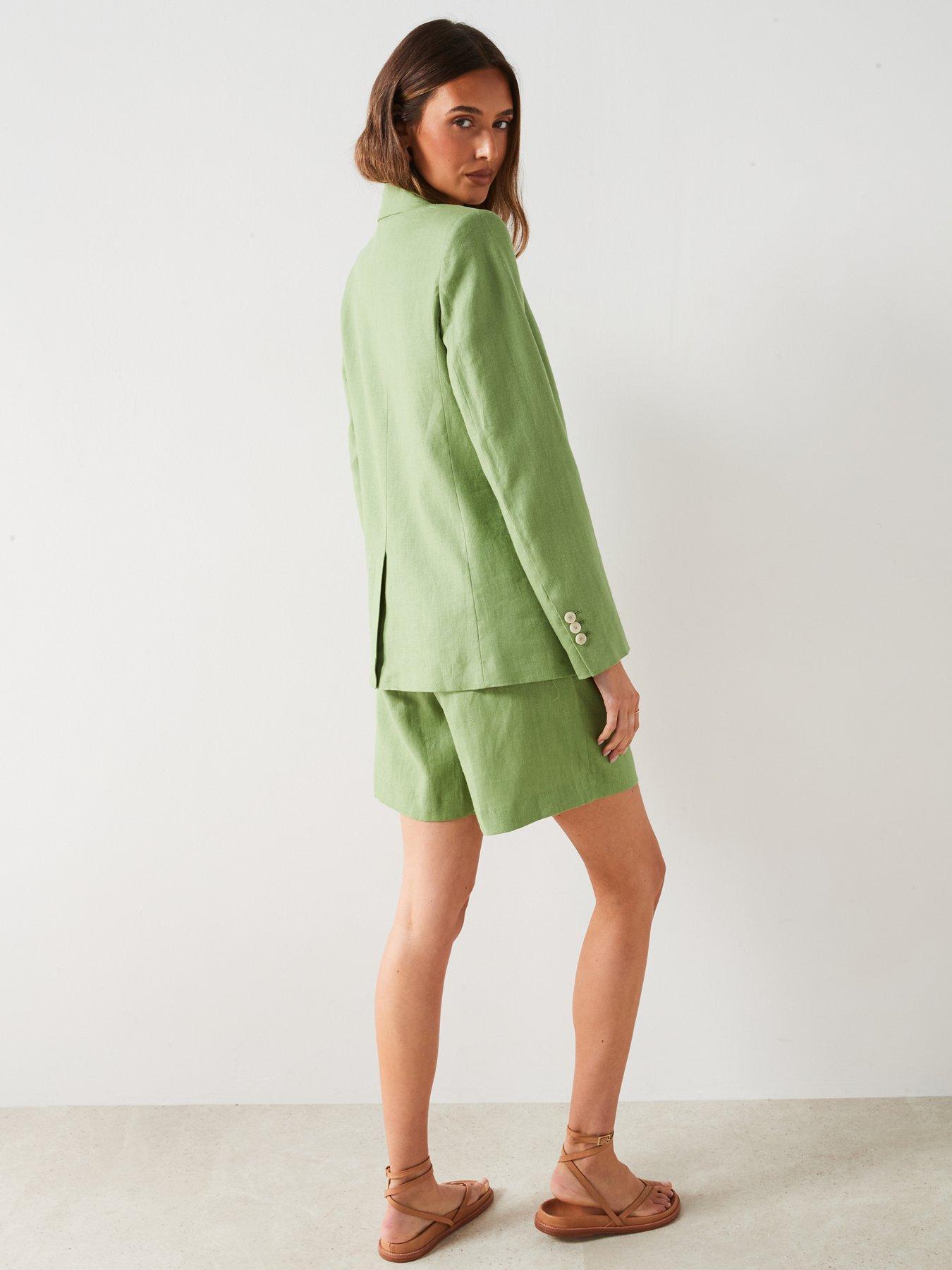 mango-green-double-button-blazerdetail