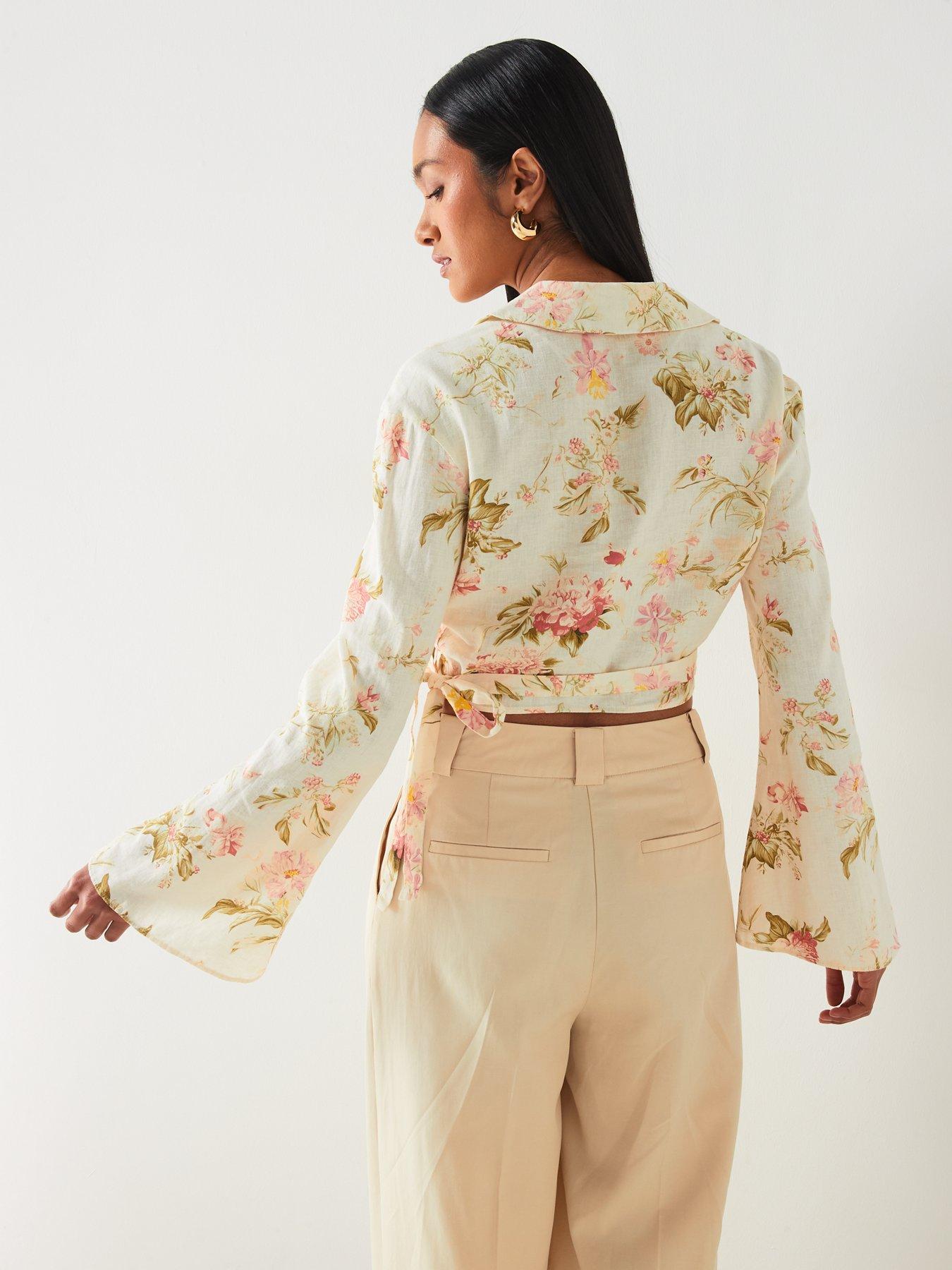 mango-linen-mix-floral-print-cropped-design-blousestillFront