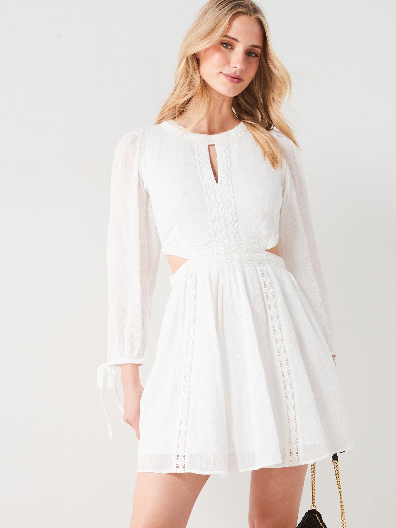 mango-cut-out-lace-detail-dress-white