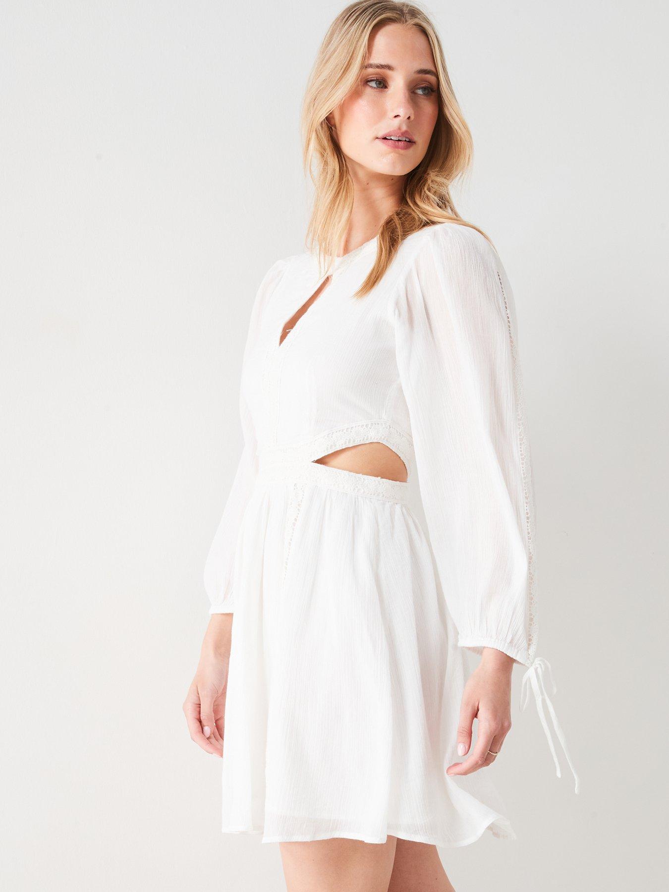 mango-cut-out-lace-detail-dress-whiteoutfit