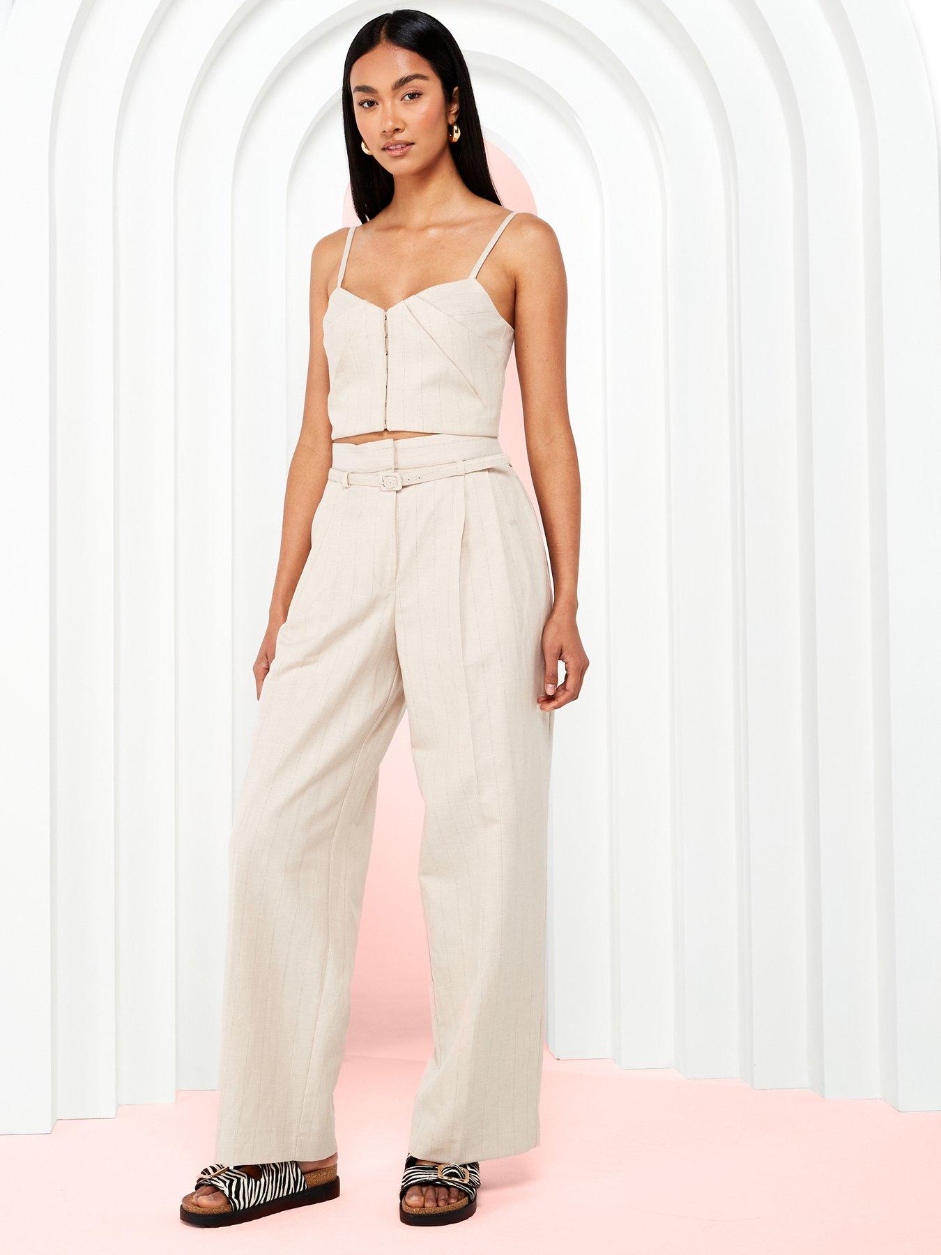 mango-high-waist-belted-trousers-creamfront