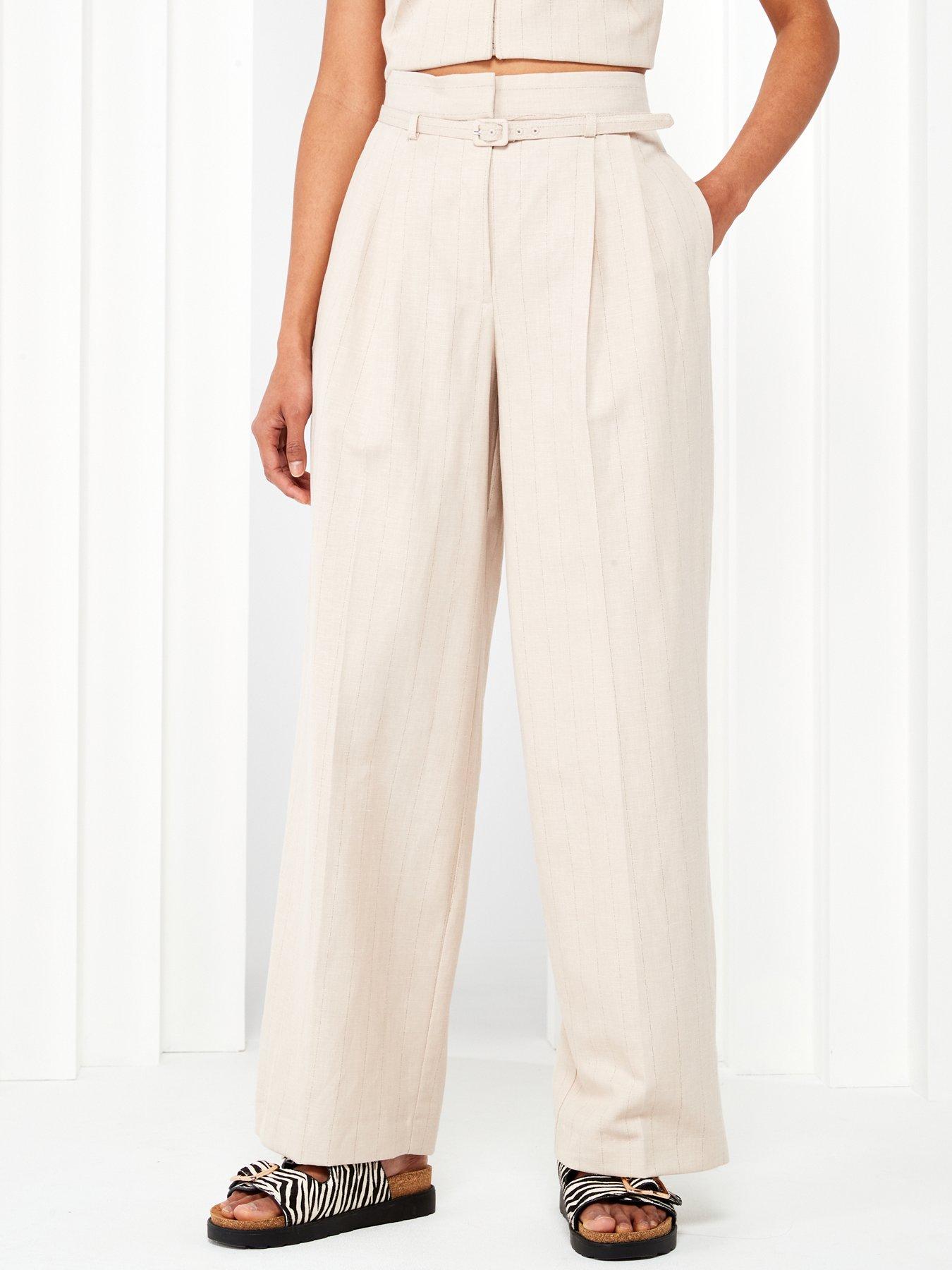 mango-high-waist-belted-trousers-creamstillFront