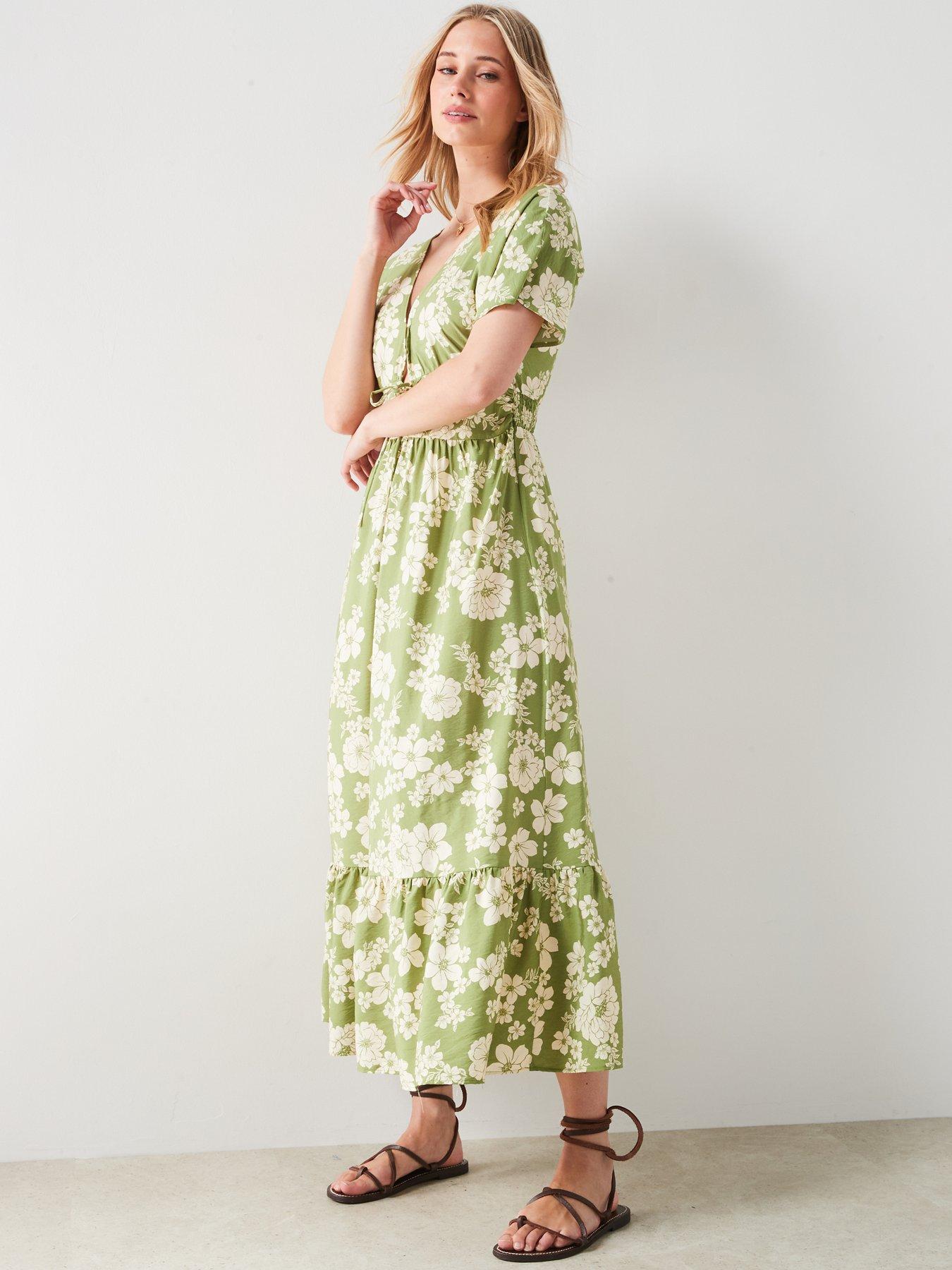 mango-floral-print-cut-out-detail-midi-dress-greenback