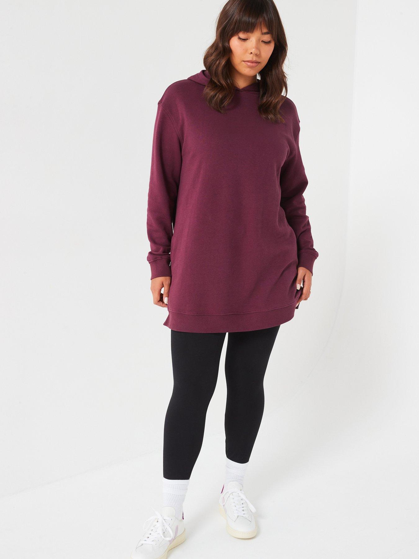 v-by-very-curve-longline-side-split-hoodie-purple