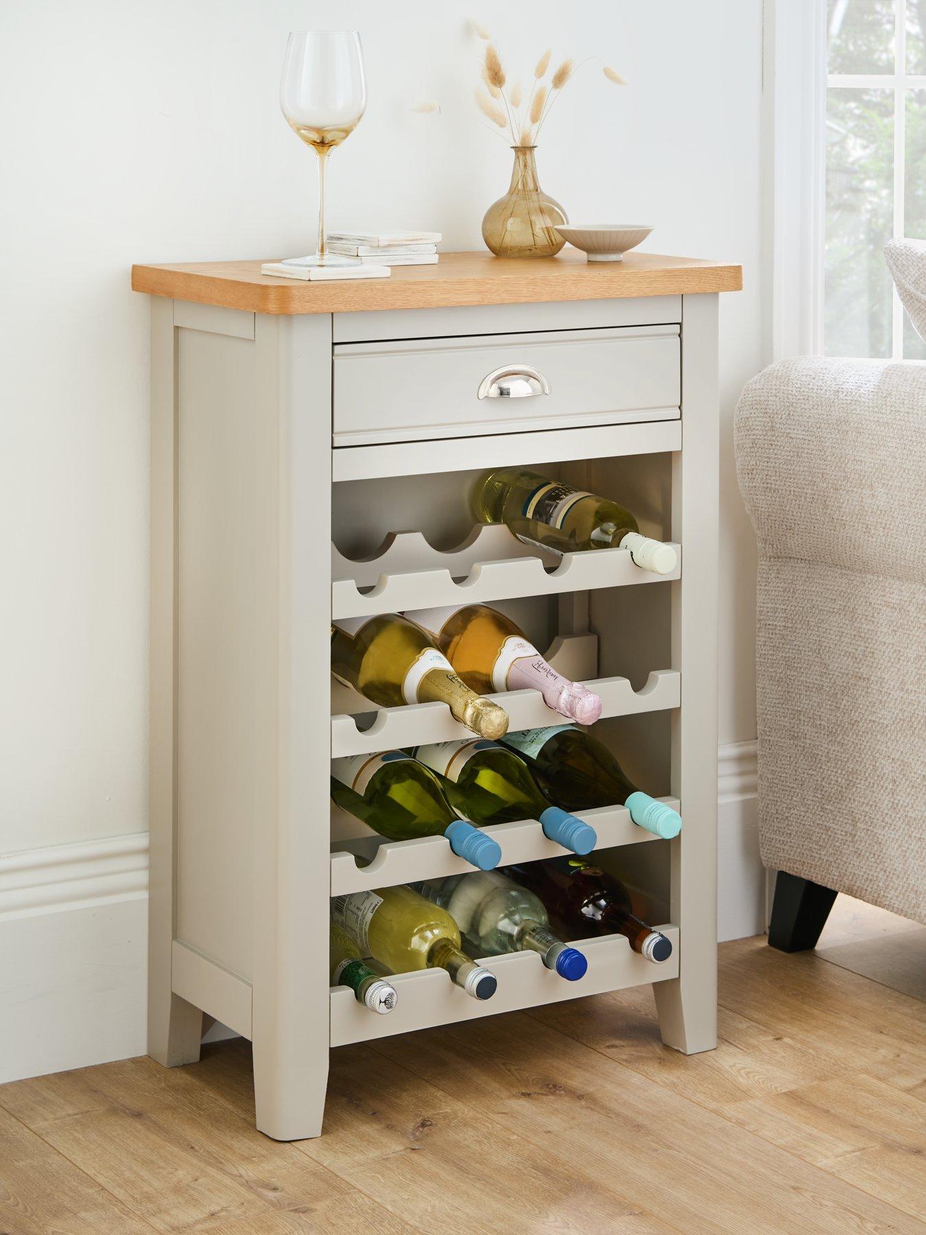 The Very Collection Malone Ready Assembled Wine Cabinet - contains Solid Wood