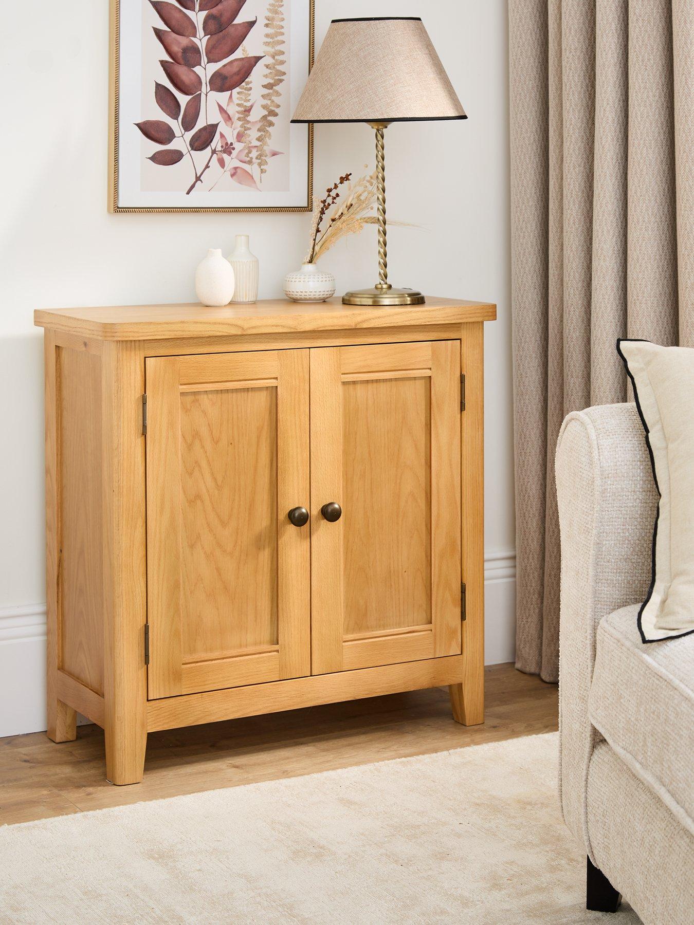 Image 1 of 7 of The Very Collection Ashwin Ready Assembled Small 2 Door&nbsp;Sideboard&nbsp;-&nbsp;contains Solid Wood