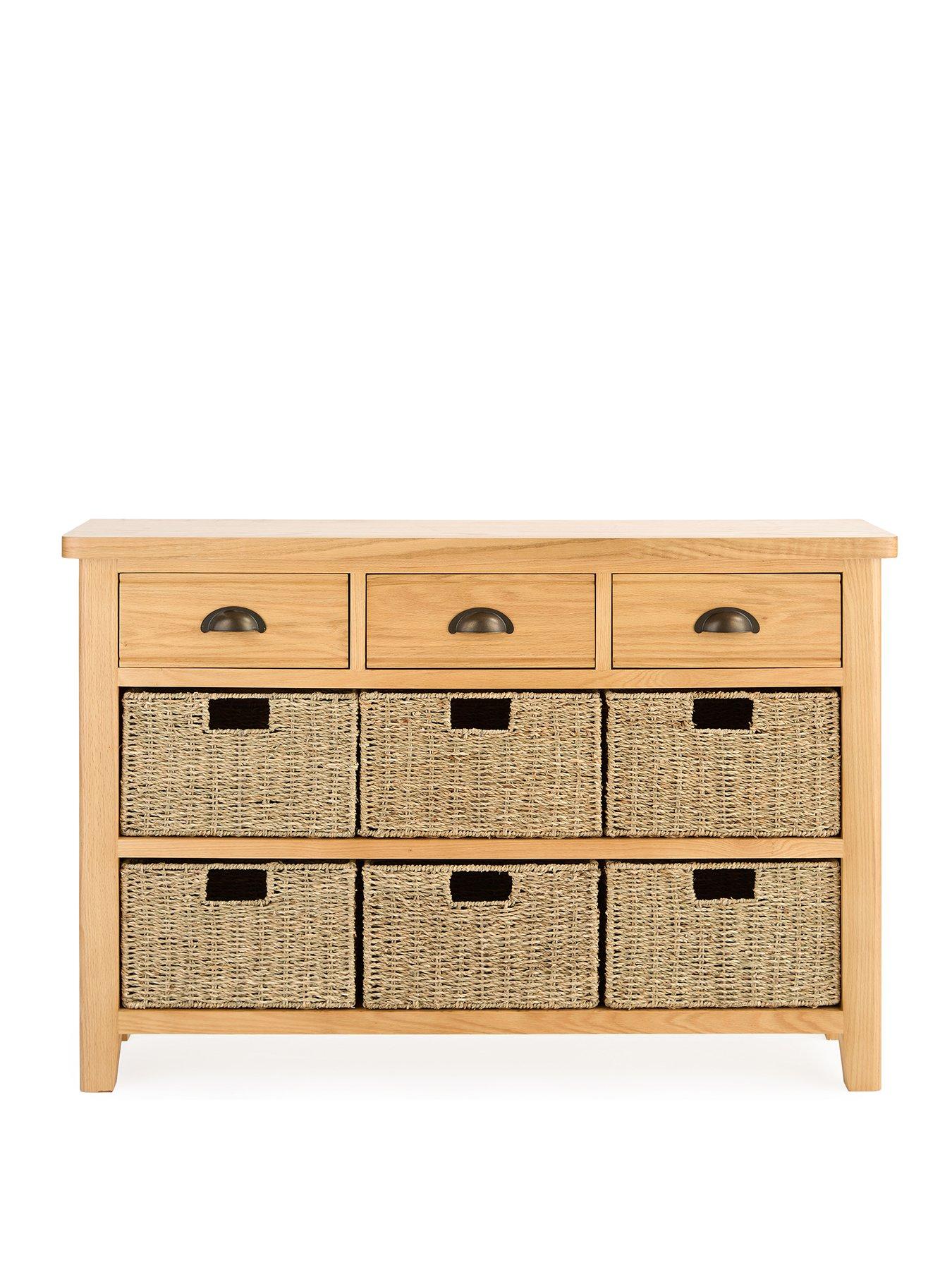 very-home-ashwin-ready-assembled-3-drawer-6-basket-sideboard-in-rustic-oak-contains-solid-woodstillFront