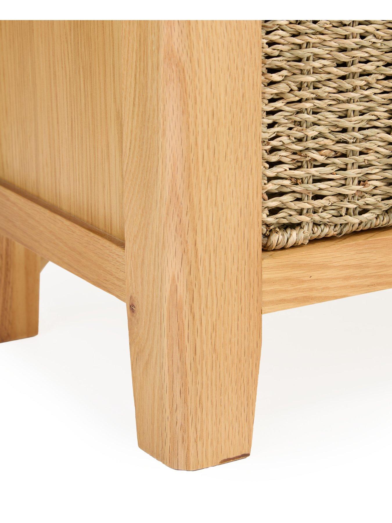 Image 6 of 7 of Very Home Ashwin Ready Assembled 3 Drawer, 6 Basket Sideboard in Rustic Oak - contains Solid Wood