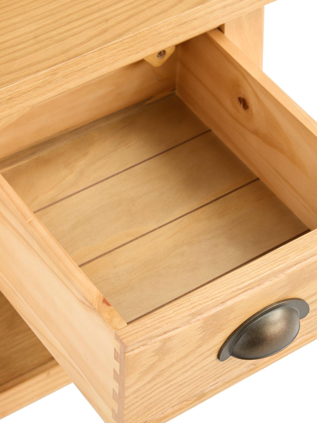 Image 7 of 7 of The Very Collection Ashwin Ready Assembled 1 Drawer Lamp Table&nbsp;- contains Solid Wood