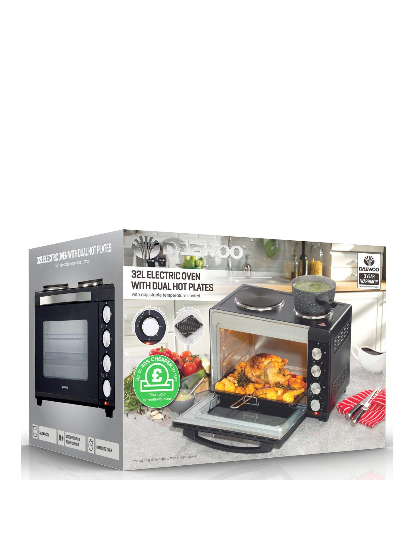Image of Daewoo 3000W 32 Litre Electric Oven With Hot Plates