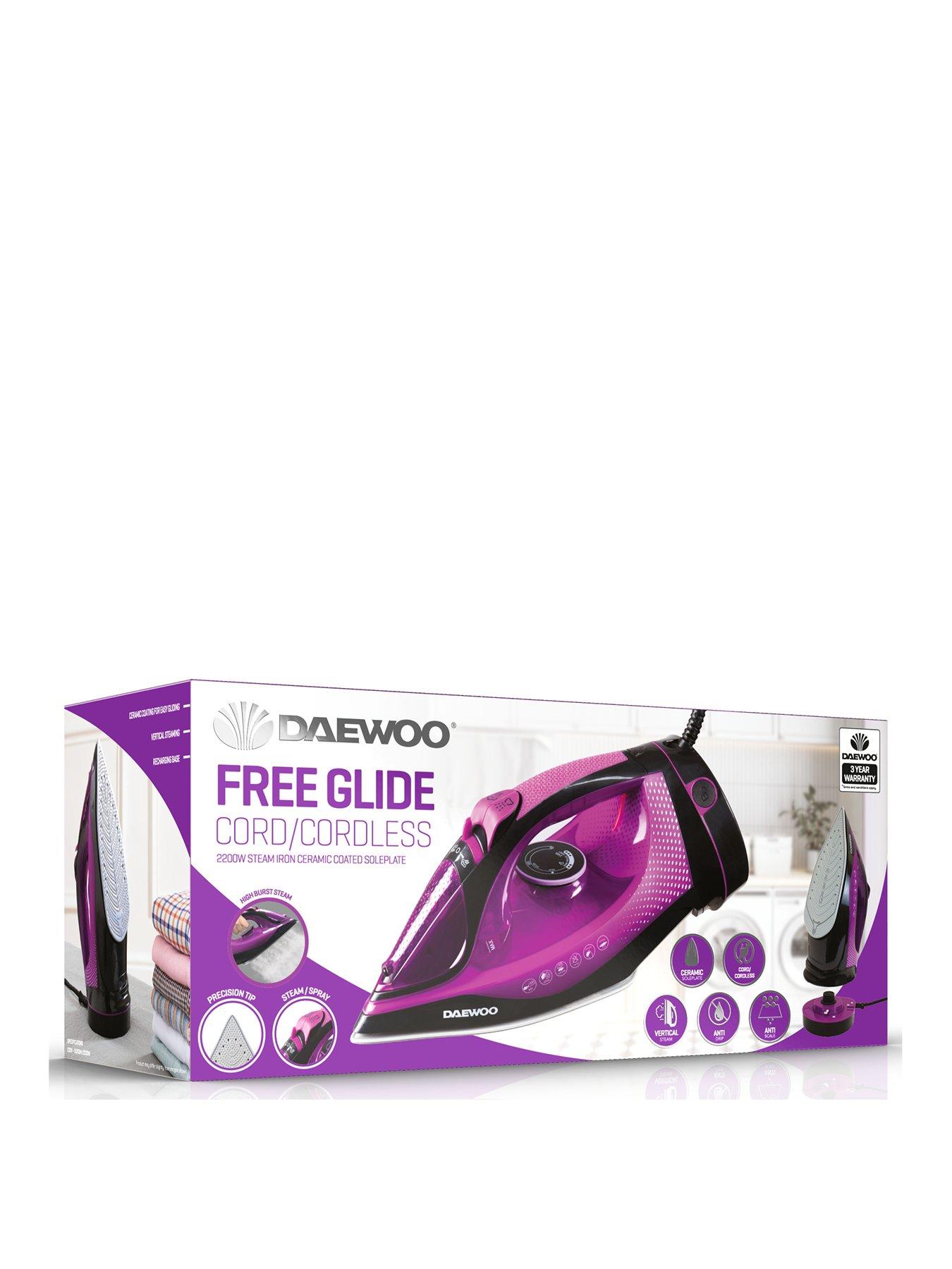 daewoo-2200w-free-glide-cordless-steam-iron