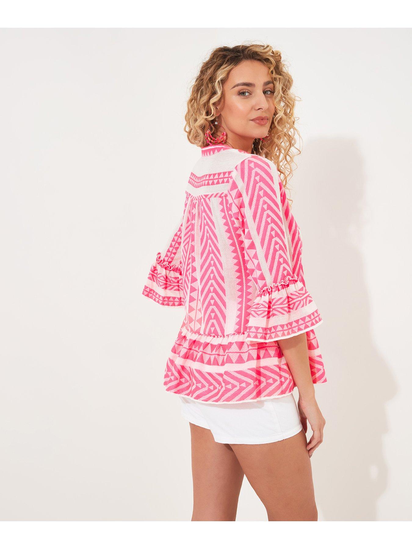 joe-browns-jacquard-print-tunic-top-pinkdetail