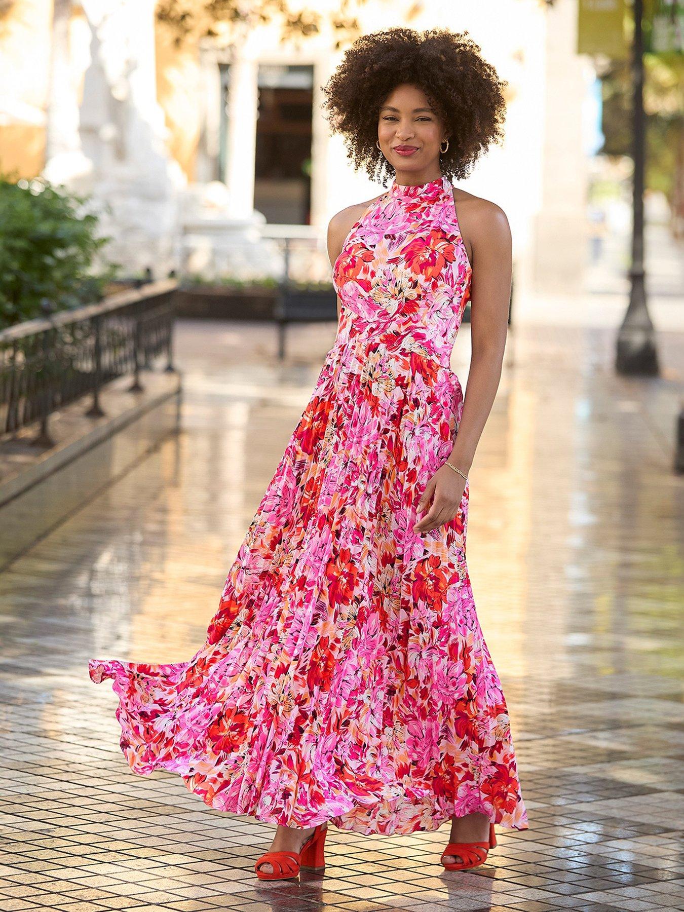 joe-browns-floral-print-halterneck-maxi-dress