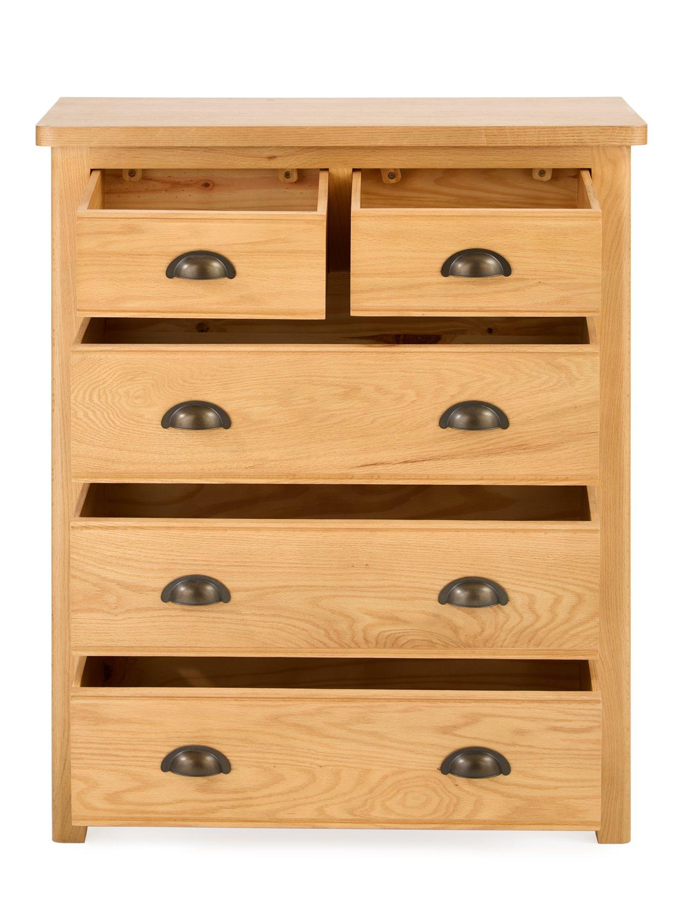 Image 4 of 7 of The Very Collection Ashwin Ready Assembled&nbsp;2 + 3 Drawer Chest&nbsp;- contains Solid Wood
