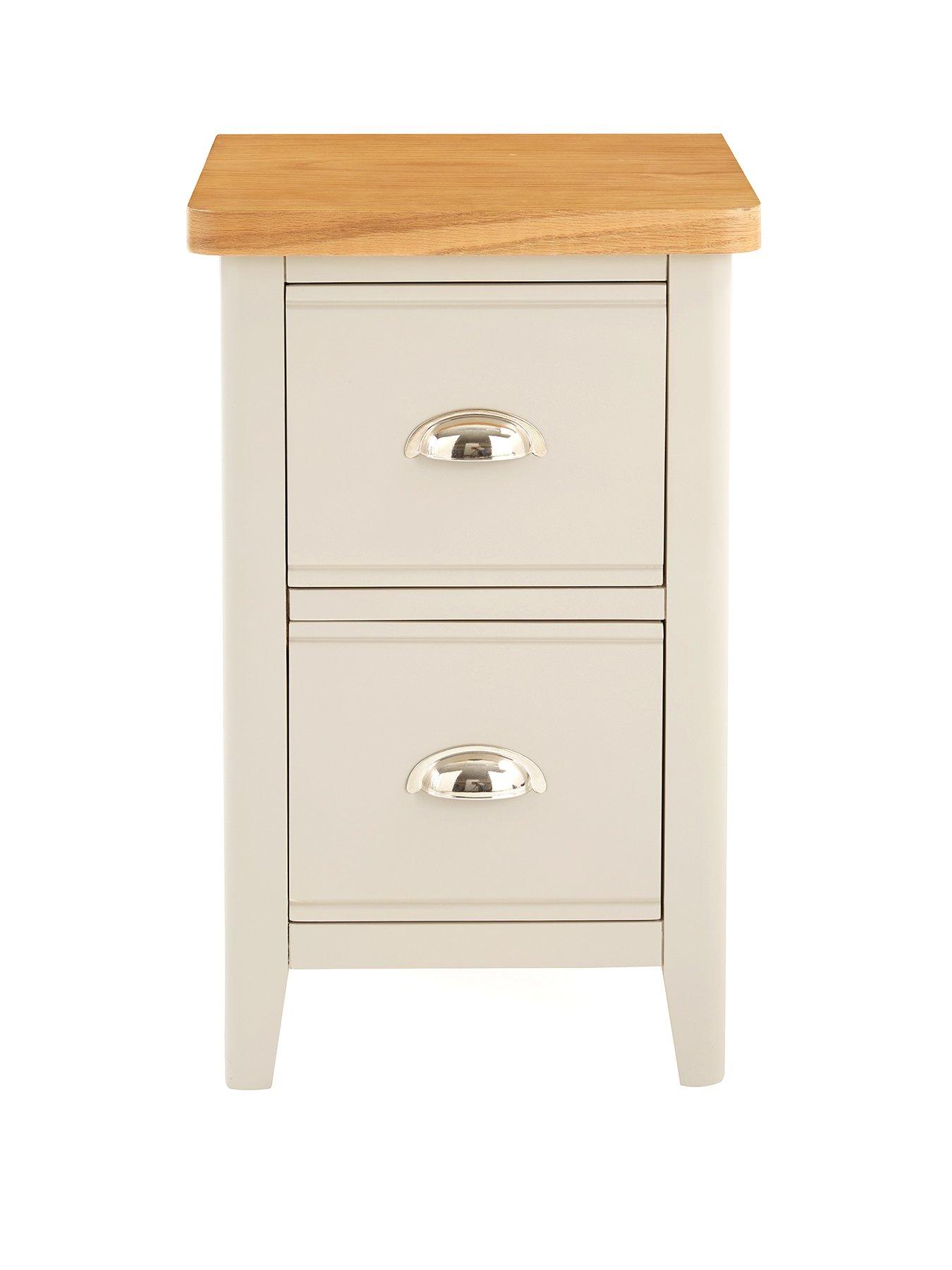 Image 2 of 7 of The Very Collection Malone Ready Assembled 2 Drawer Bedside Chest- contains Solid Wood