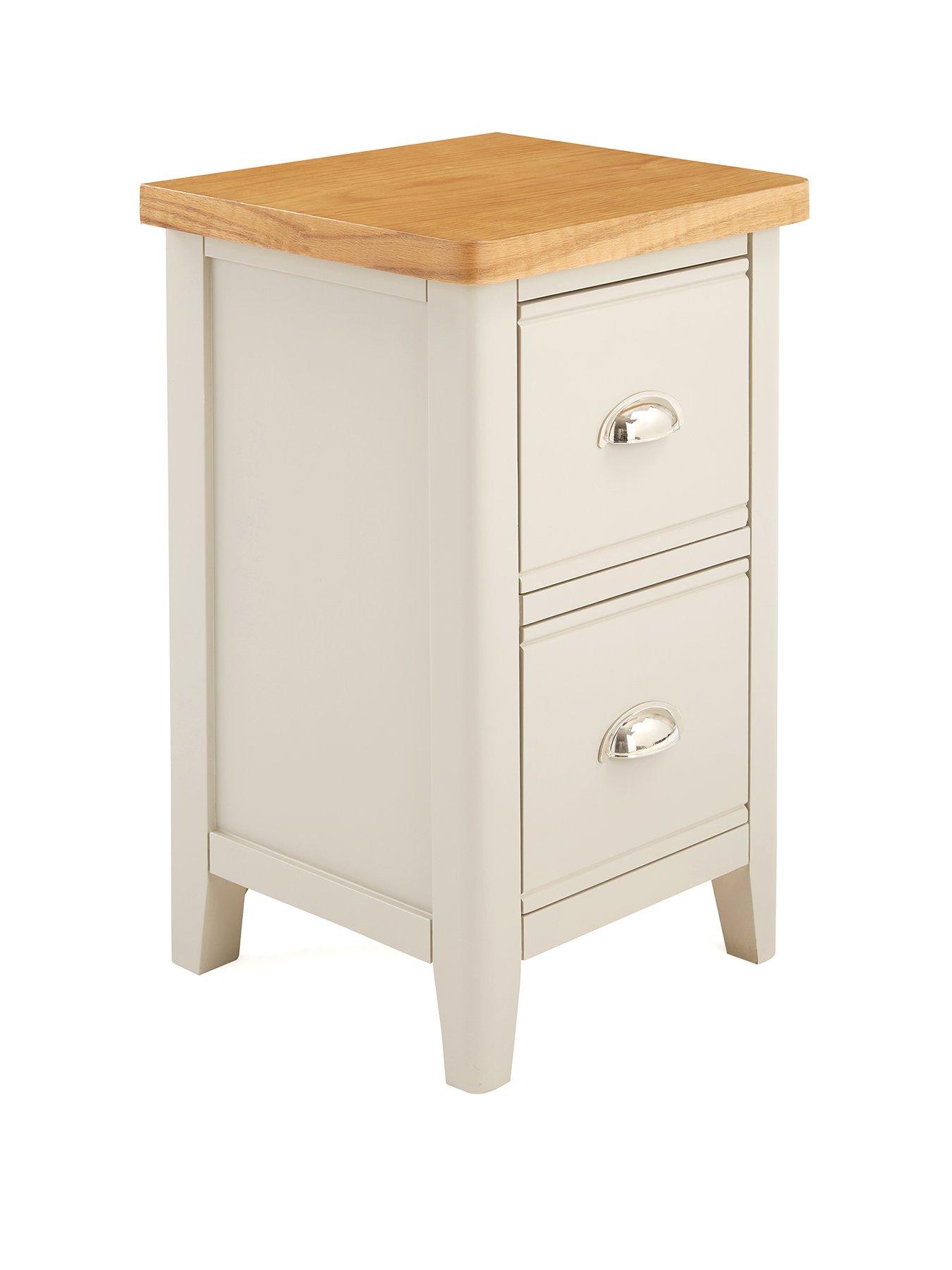 Image 3 of 7 of The Very Collection Malone Ready Assembled 2 Drawer Bedside Chest- contains Solid Wood