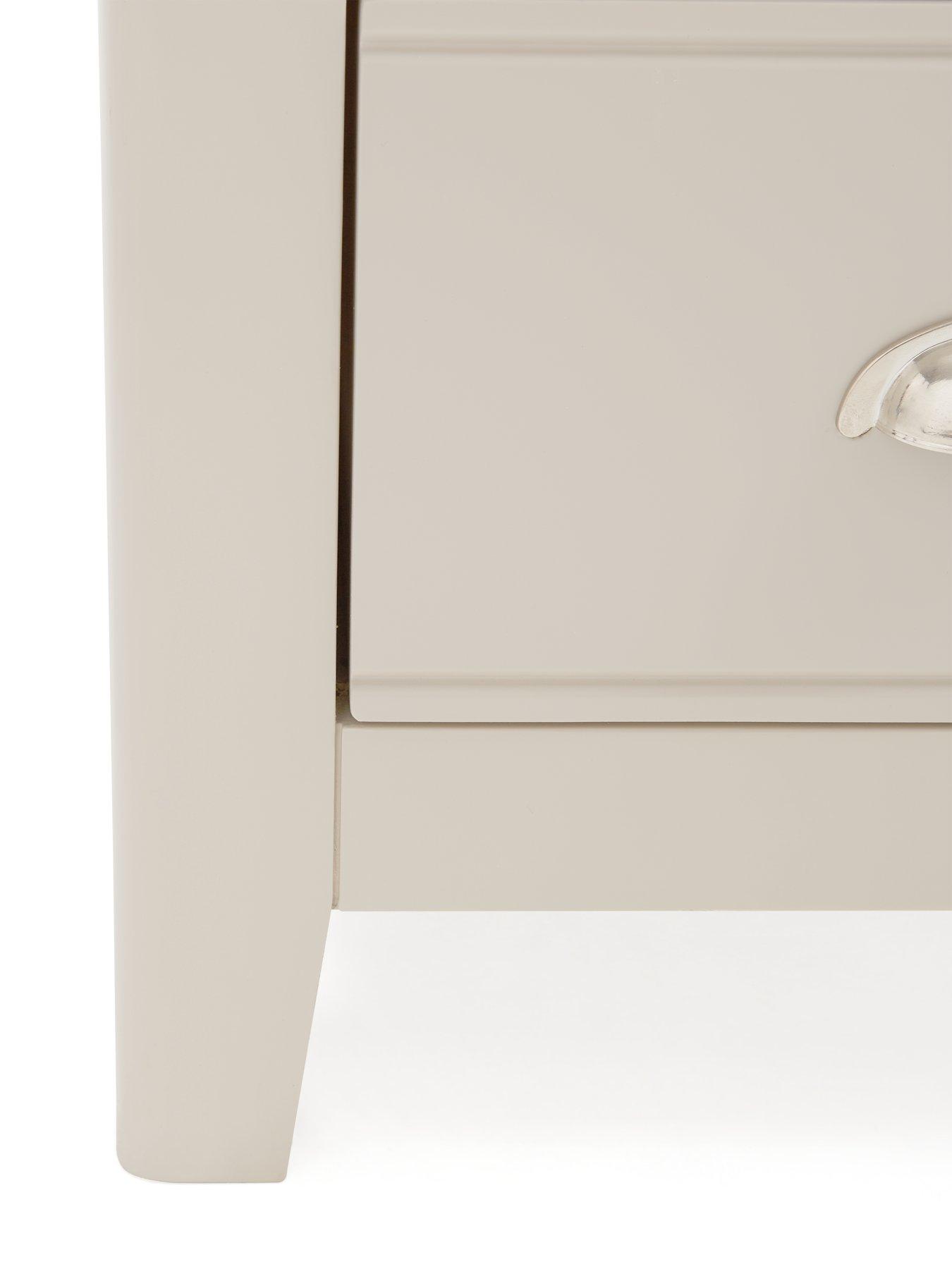 Image 5 of 7 of The Very Collection Malone Ready Assembled 2 Drawer Bedside Chest- contains Solid Wood