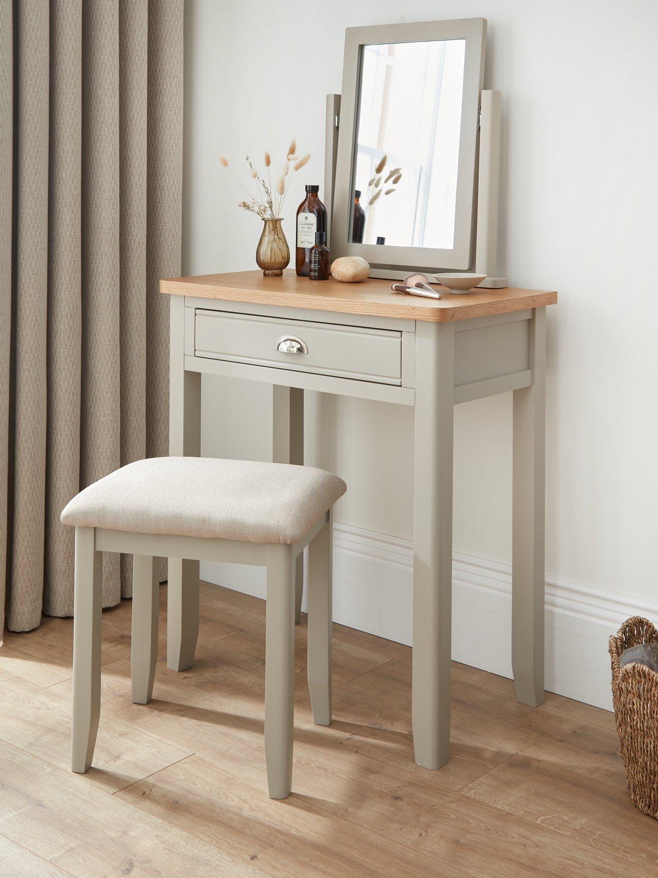 Image 1 of 7 of The Very Collection Malone Dressing Table, Stool and Mirror Set&nbsp;- contains Solid Wood
