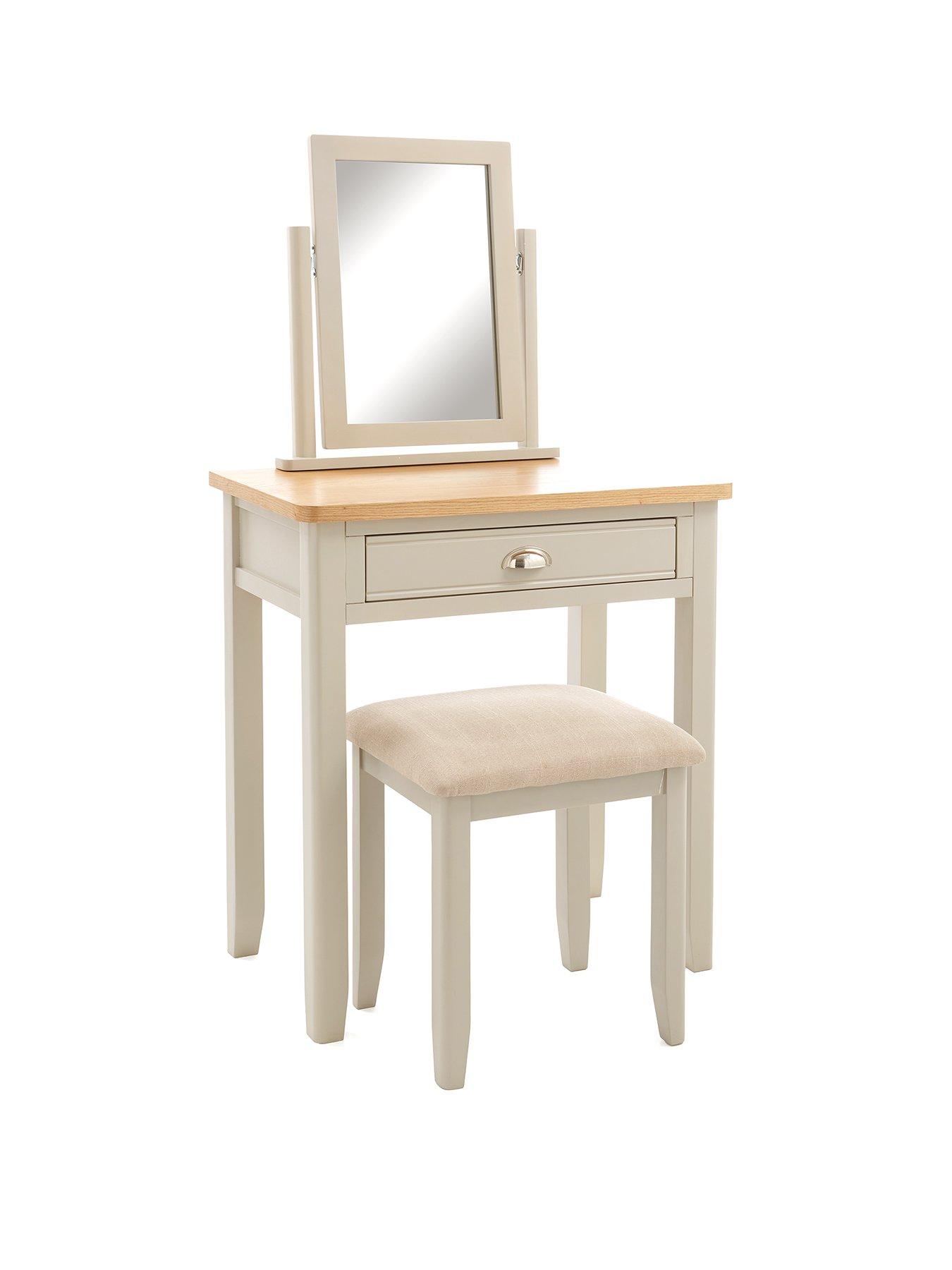 Image 3 of 7 of The Very Collection Malone Dressing Table, Stool and Mirror Set&nbsp;- contains Solid Wood