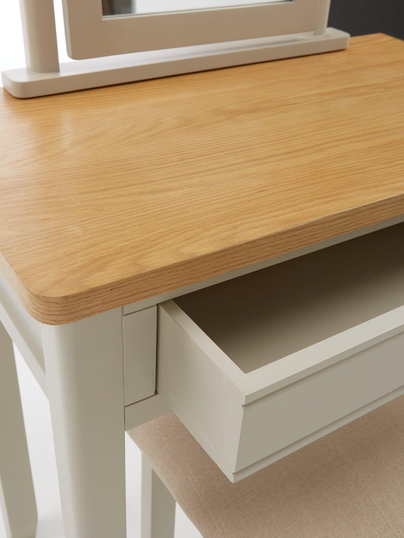 Image 4 of 7 of The Very Collection Malone Dressing Table, Stool and Mirror Set&nbsp;- contains Solid Wood