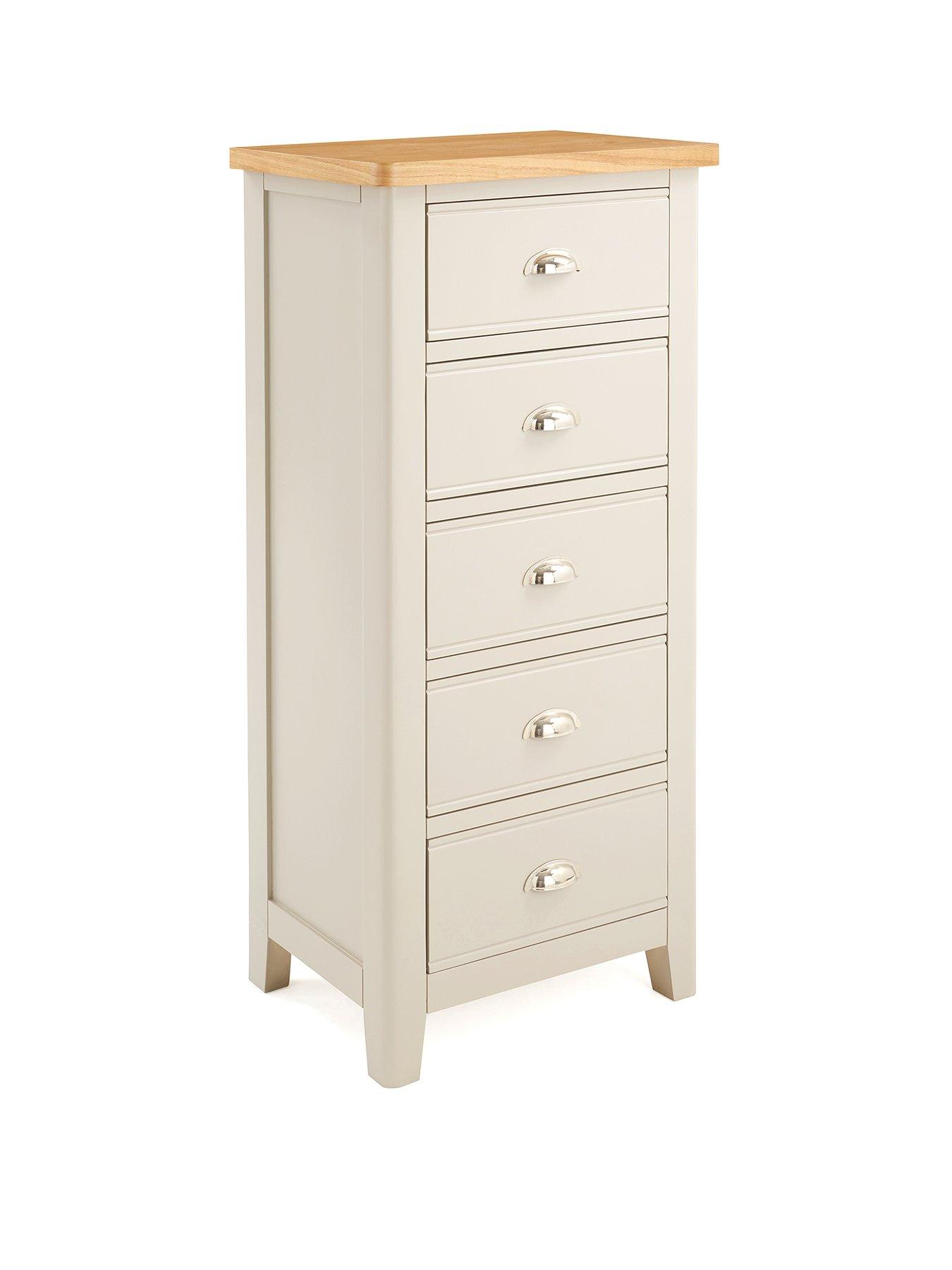 The Very Collection Malone Ready Assembled 5 Drawer Tall Boy - contains ...
