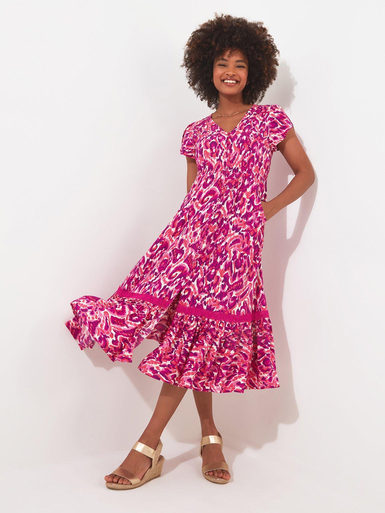 joe-browns-printed-midi-dress-pink