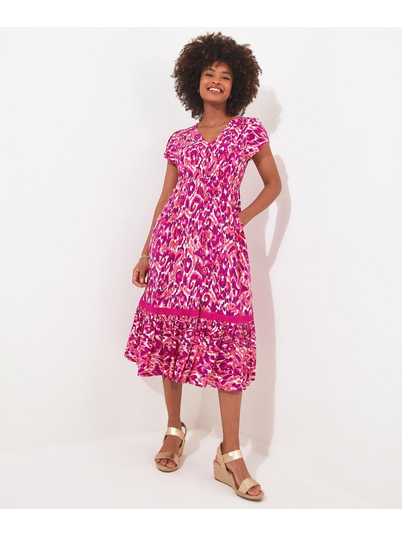 joe-browns-printed-midi-dress-pinkdetail