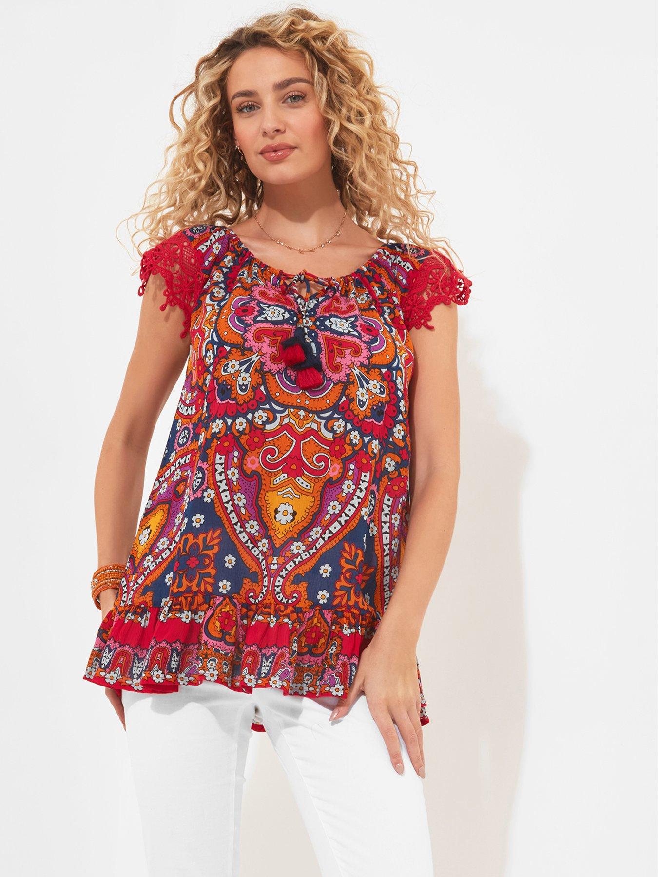 joe-browns-summer-printed-short-sleeve-top-orange