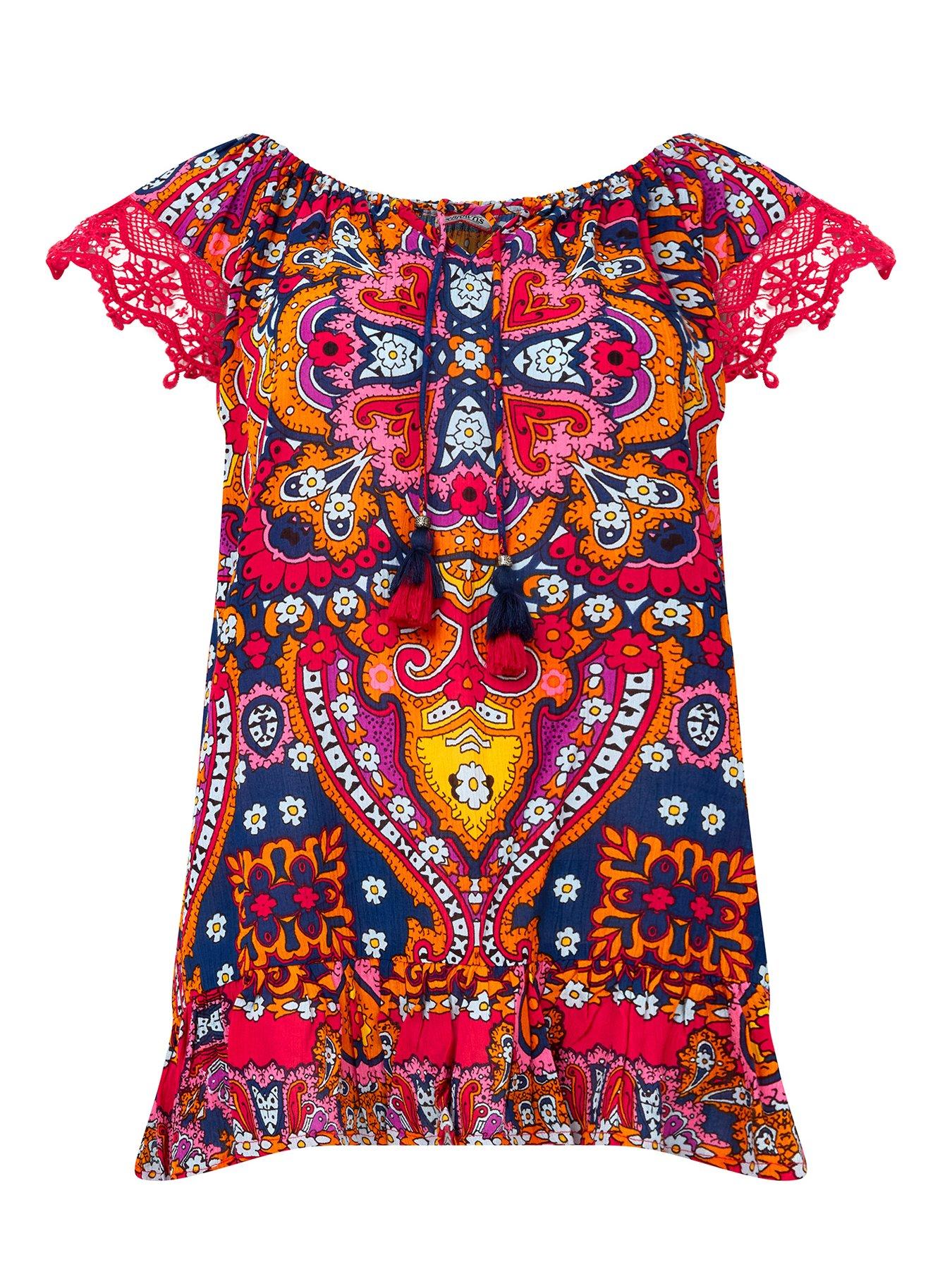 joe-browns-summer-printed-short-sleeve-top-orangedetail