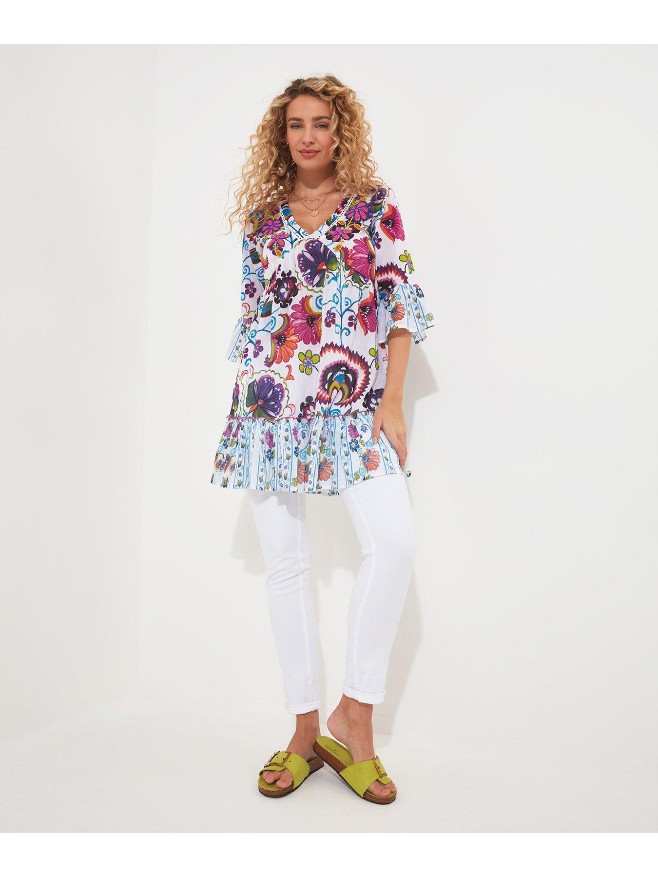 joe-browns-floral-printed-beaded-tunic-top-whitemultistillFront