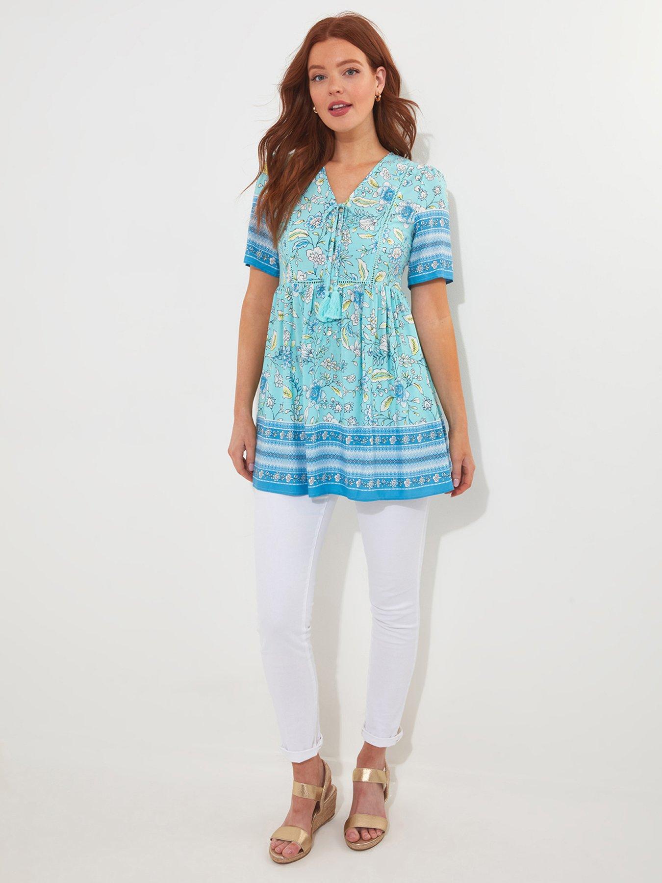 joe-browns-tassel-tie-short-sleeve-tunic-top-blueback