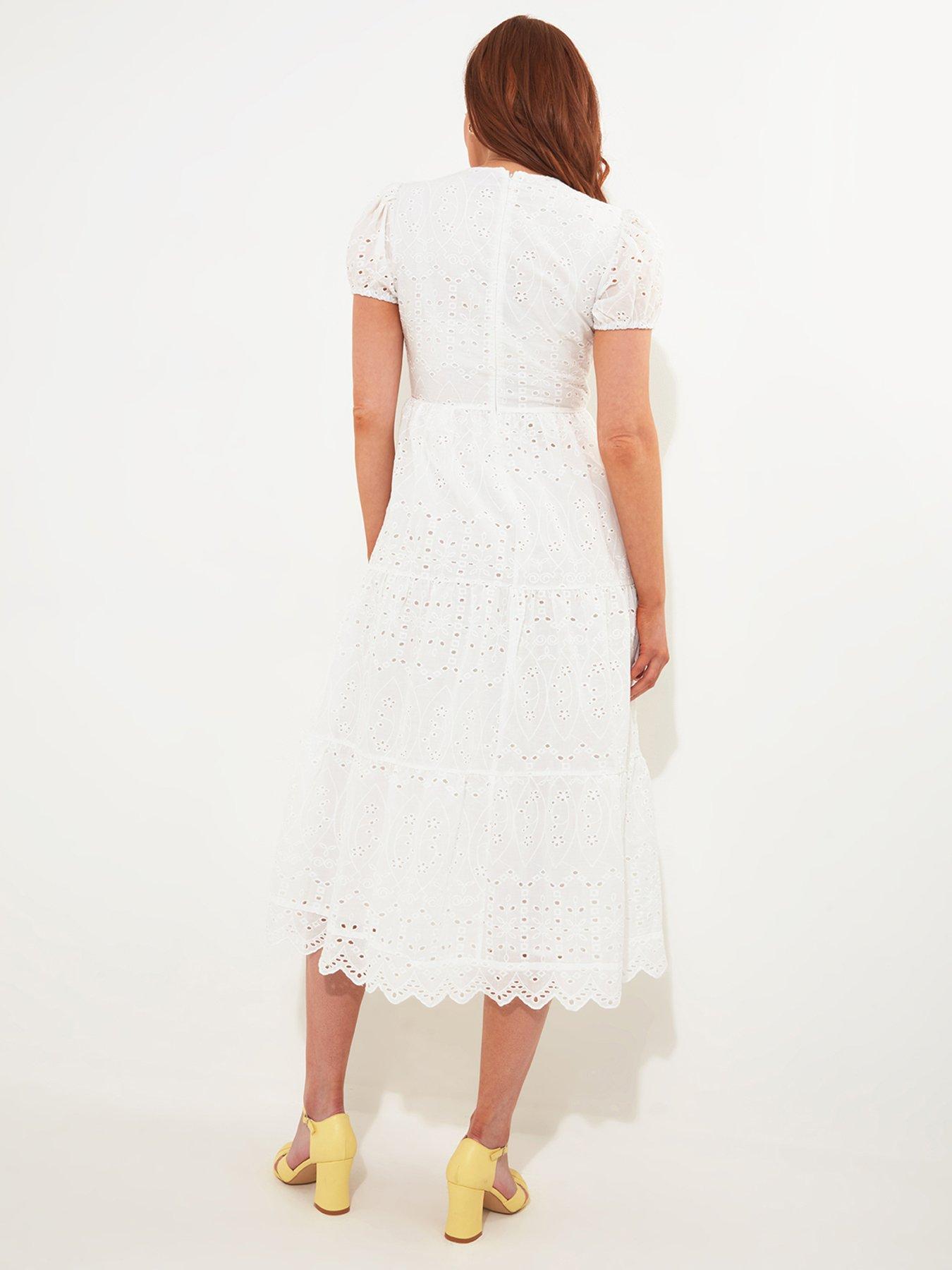 joe-browns-short-sleeve-broderie-midi-dress-whitestillFront